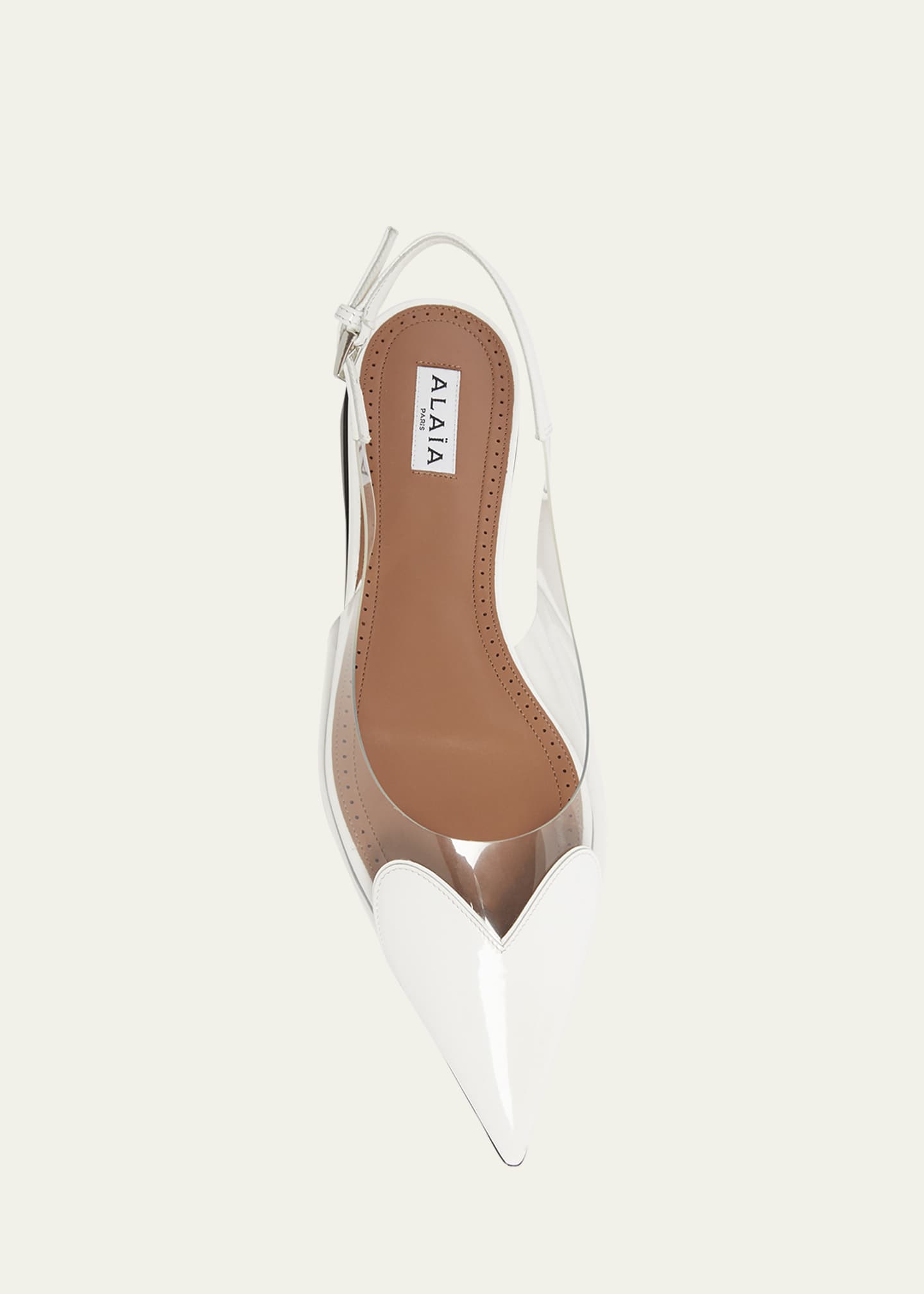 ALAIA Coeur Heart Clear Slingback Ballerina Flats Image 6 of 6