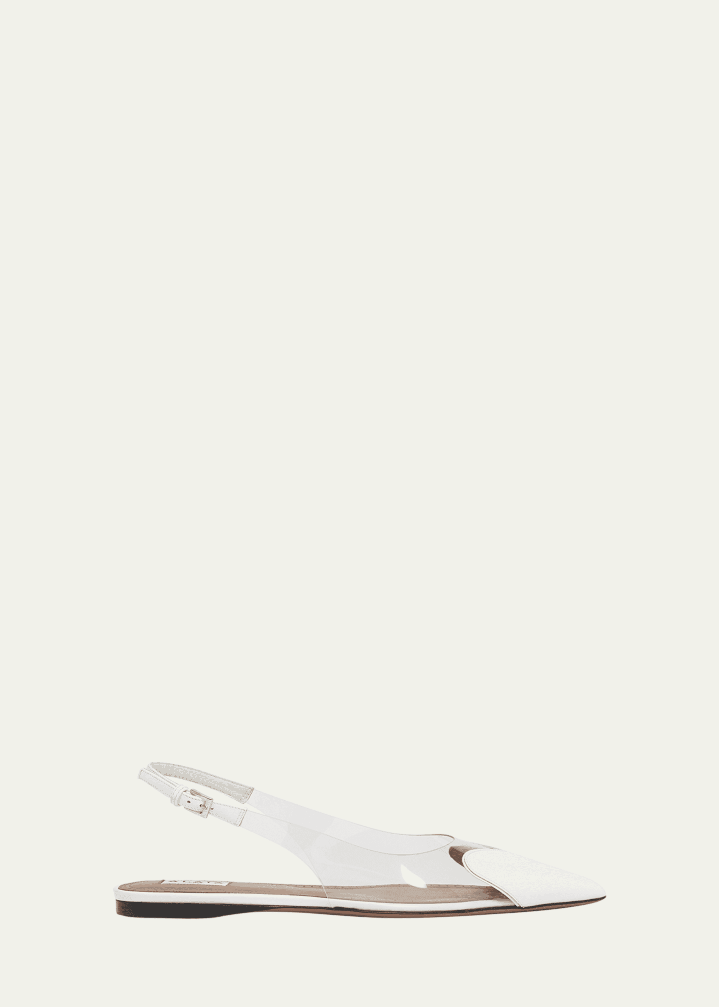 ALAIA Coeur Heart Clear Slingback Ballerina Flats Image 1 of 6