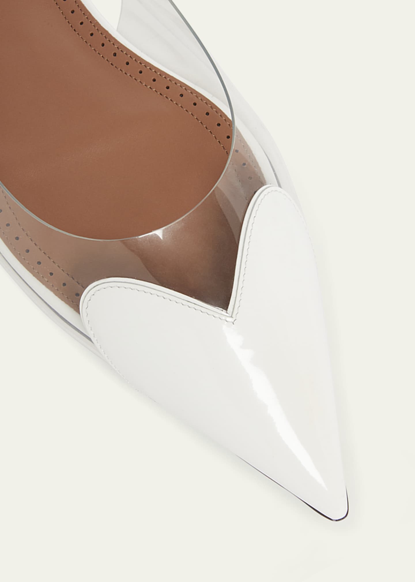 ALAIA Coeur Heart Clear Slingback Ballerina Flats Image 5 of 6