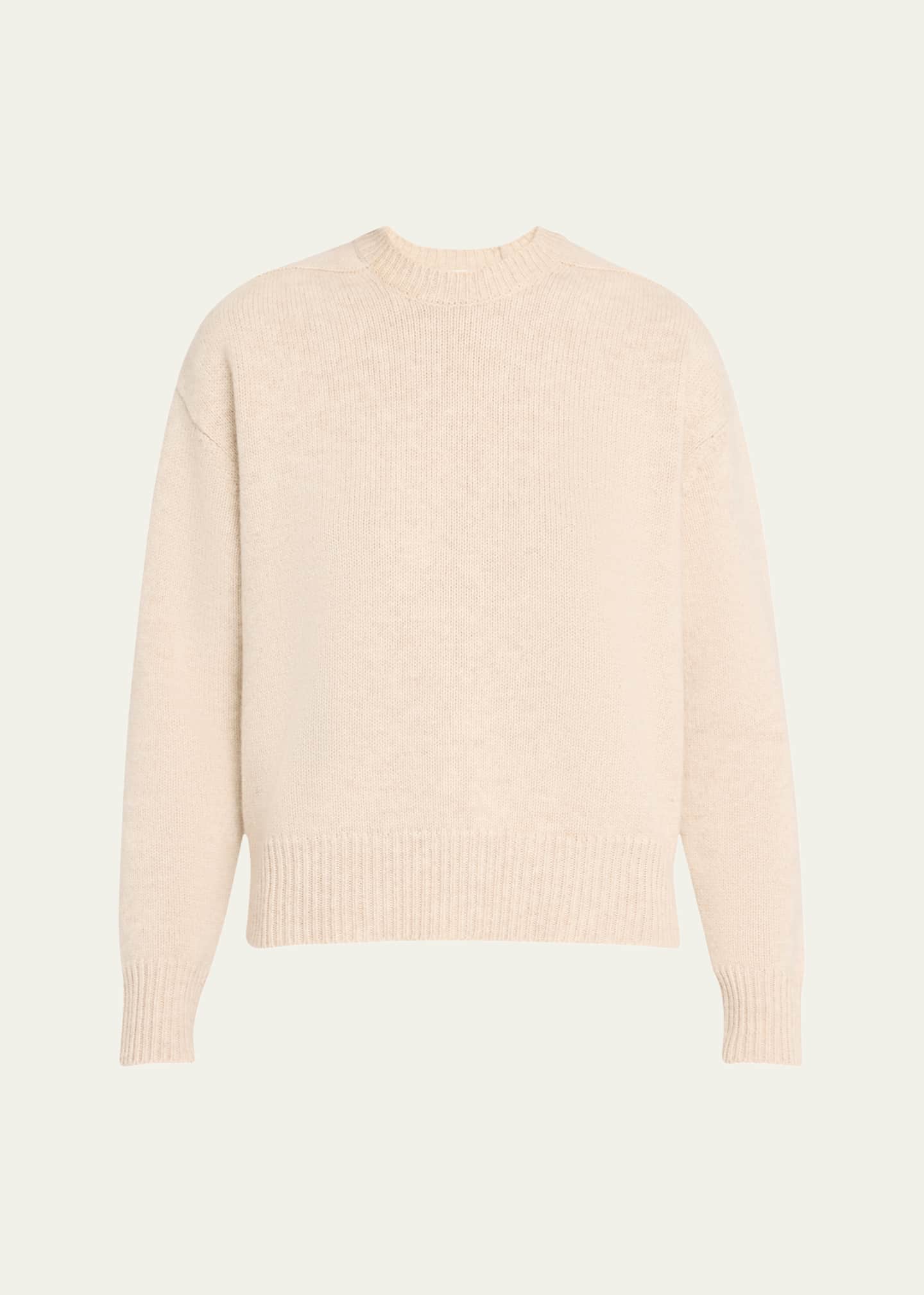 【STUDIO NICHOLSON】5GG HIGH COLLAR  KNIT Studio Nicholson Nilo Roll Neck Sweater in Light Grey Marl