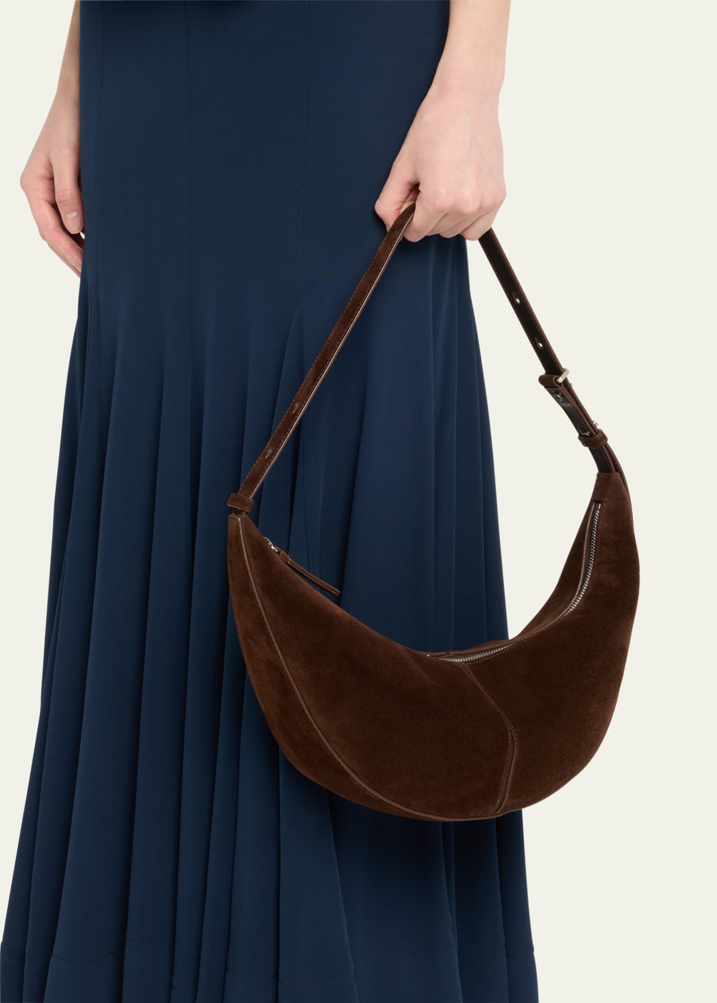 Proenza Schouler Slide Zip Suede Shoulder Bag Image 2 of 6