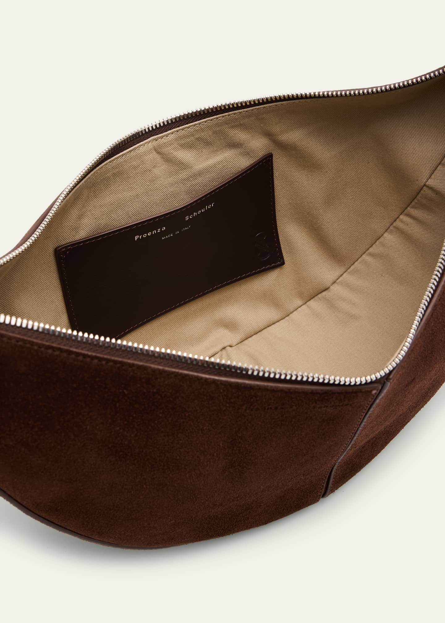 Proenza Schouler Slide Zip Suede Shoulder Bag Image 4 of 6