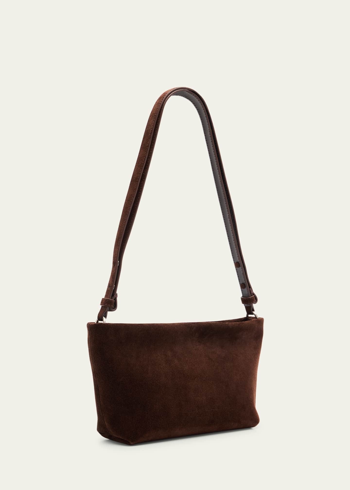未使用/布袋付 Proenza Schouler スウェードミニショルダーバッグ Proenza Schouler Slide Bag in Suede - Saddle | Proenza Schouler