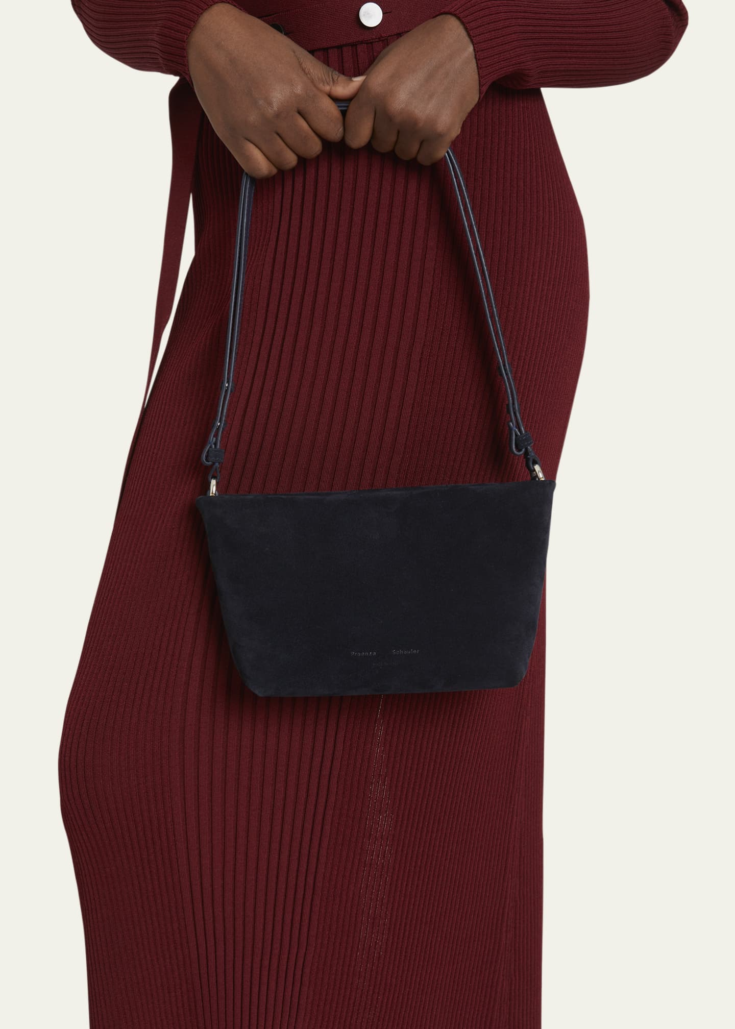 Proenza Schouler Bond Zip Suede Shoulder Bag - Bergdorf Goodman