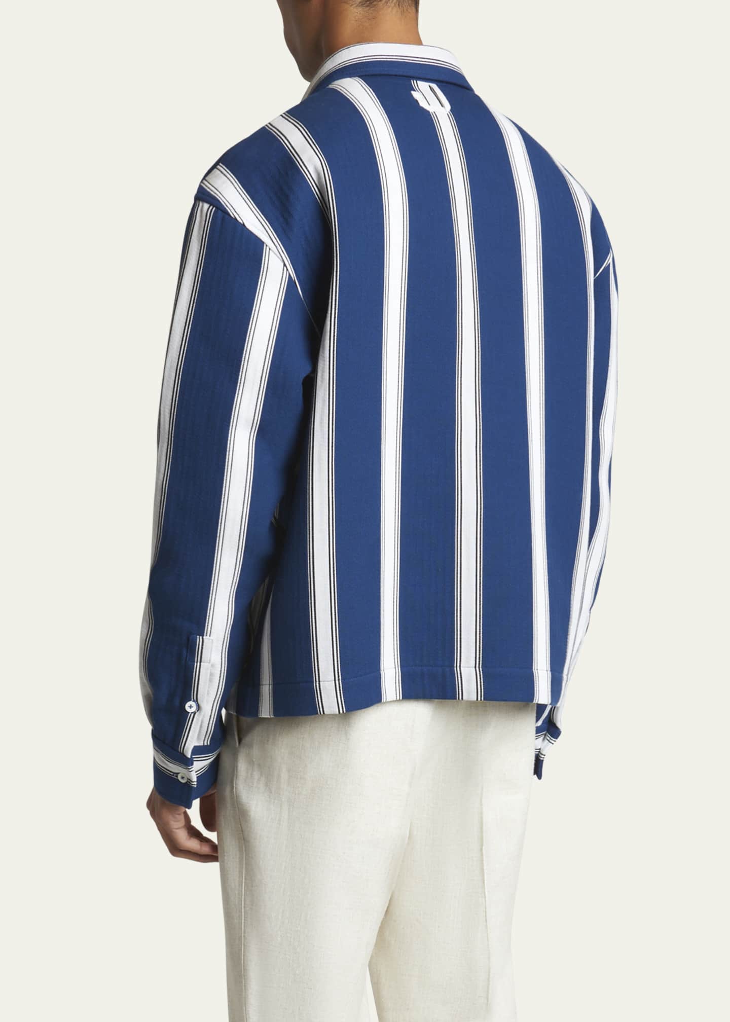 Jacquemus Men's Broad Stripe Papier Overshirt Image 3 of 5