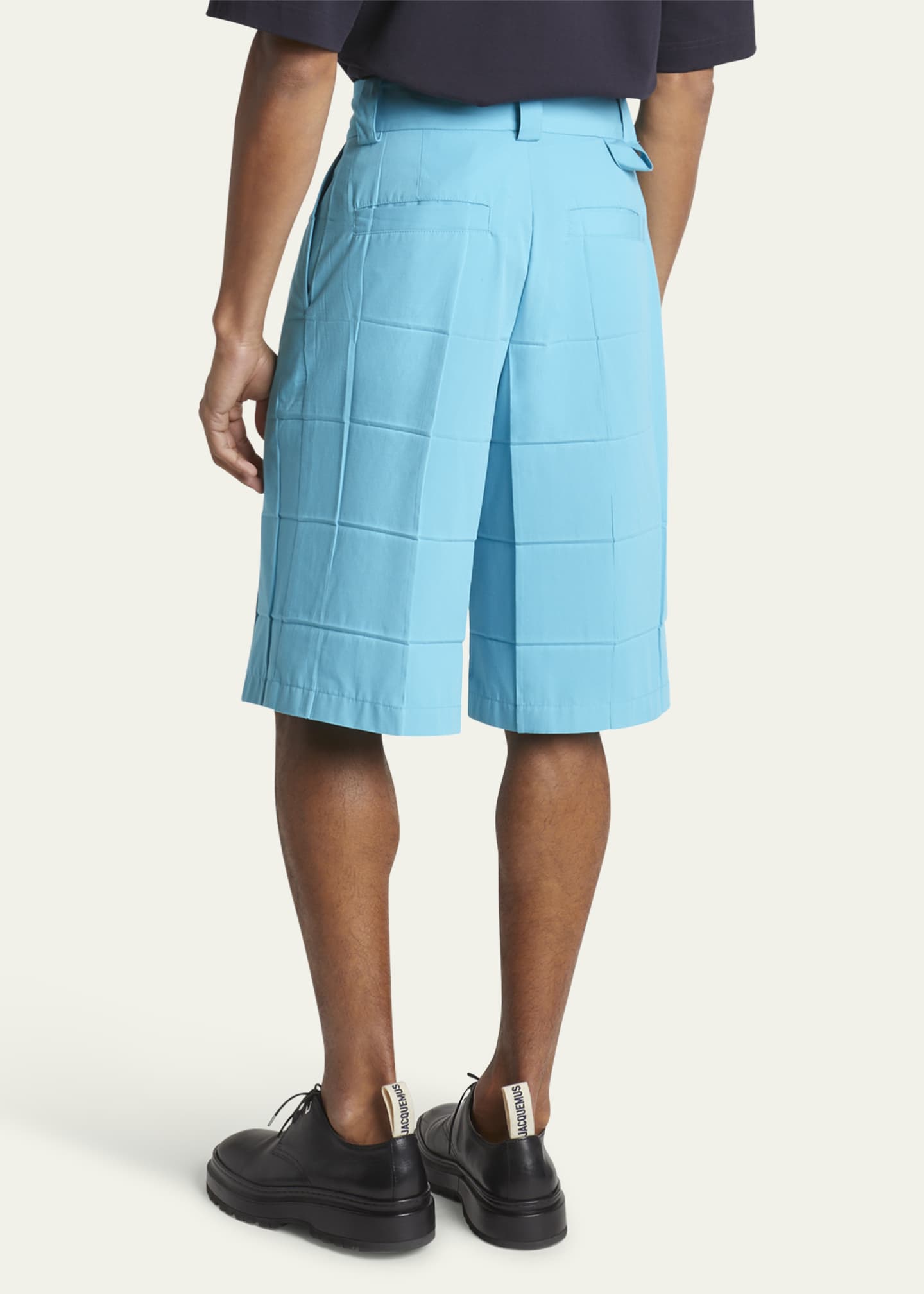 Jacquemus Men's Square Pleat Shorts Image 3 of 5