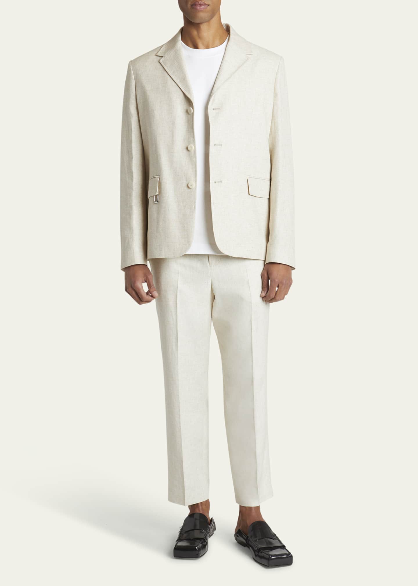 Jacquemus Men's Cabri Linen-Blend Sport Coat Image 2 of 5