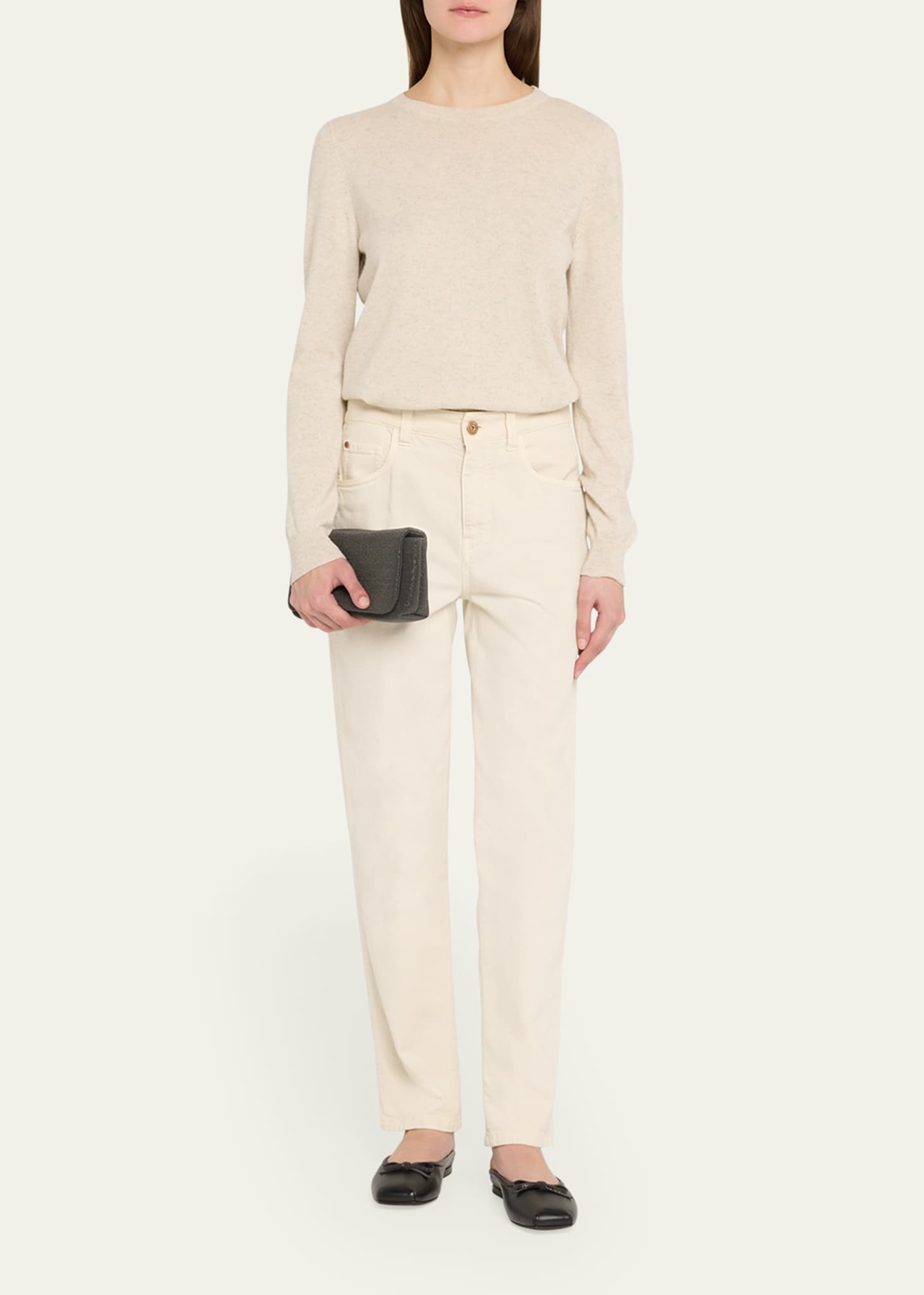 Brunello Cucinelli MBFOD2663C3251 関税送料込 BRUNELLO CUCINELLI | Logo Embroidered Sequined Linen Silk
