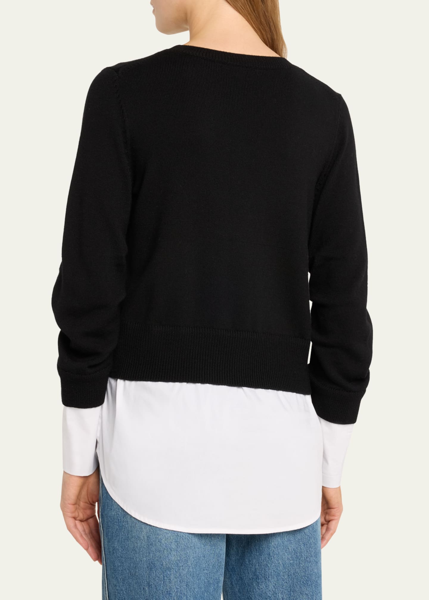 Veronica Beard Amirah Mixed Media Sweater Bergdorf Goodman