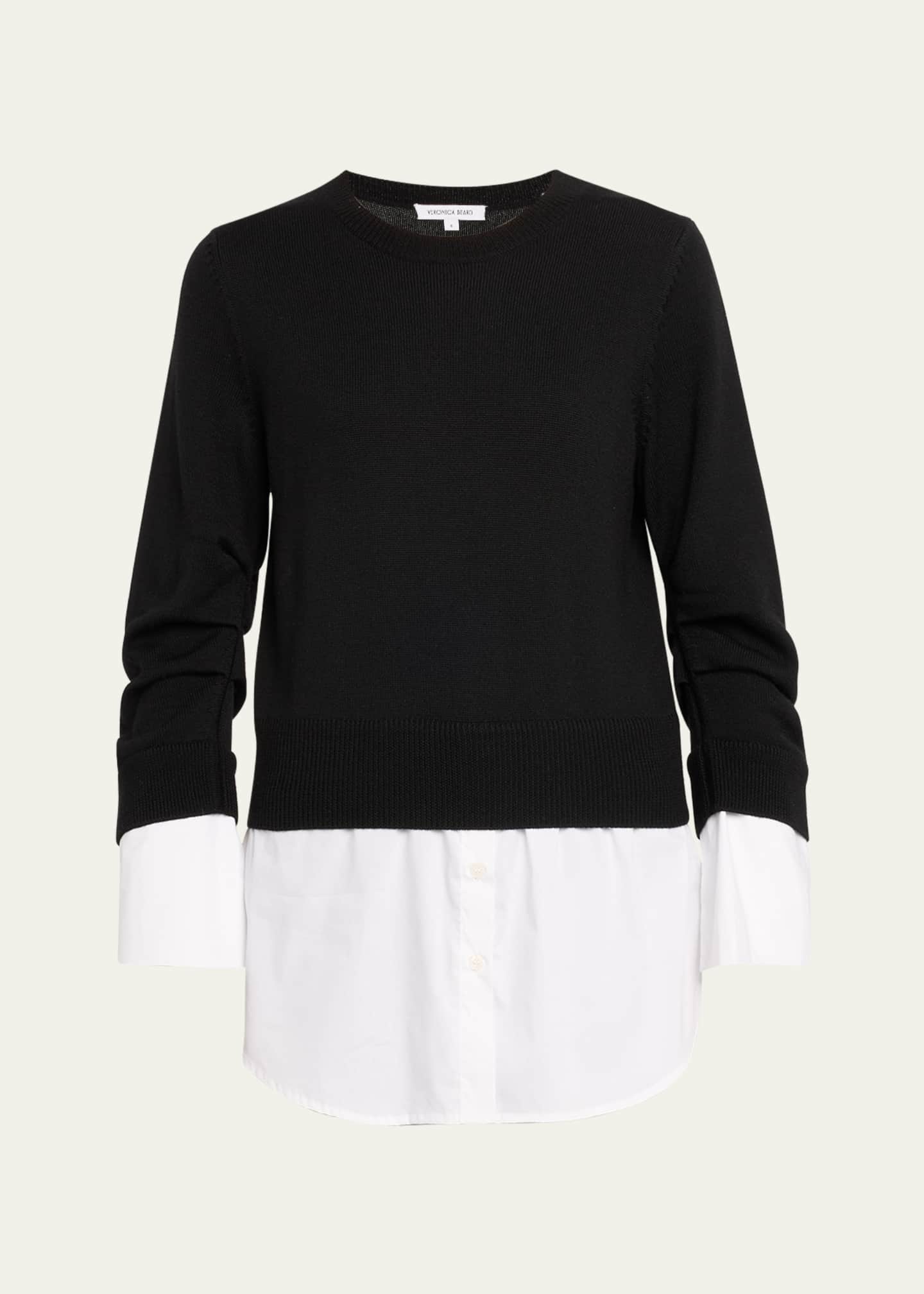 Veronica Beard Amirah Mixed Media Sweater Bergdorf Goodman