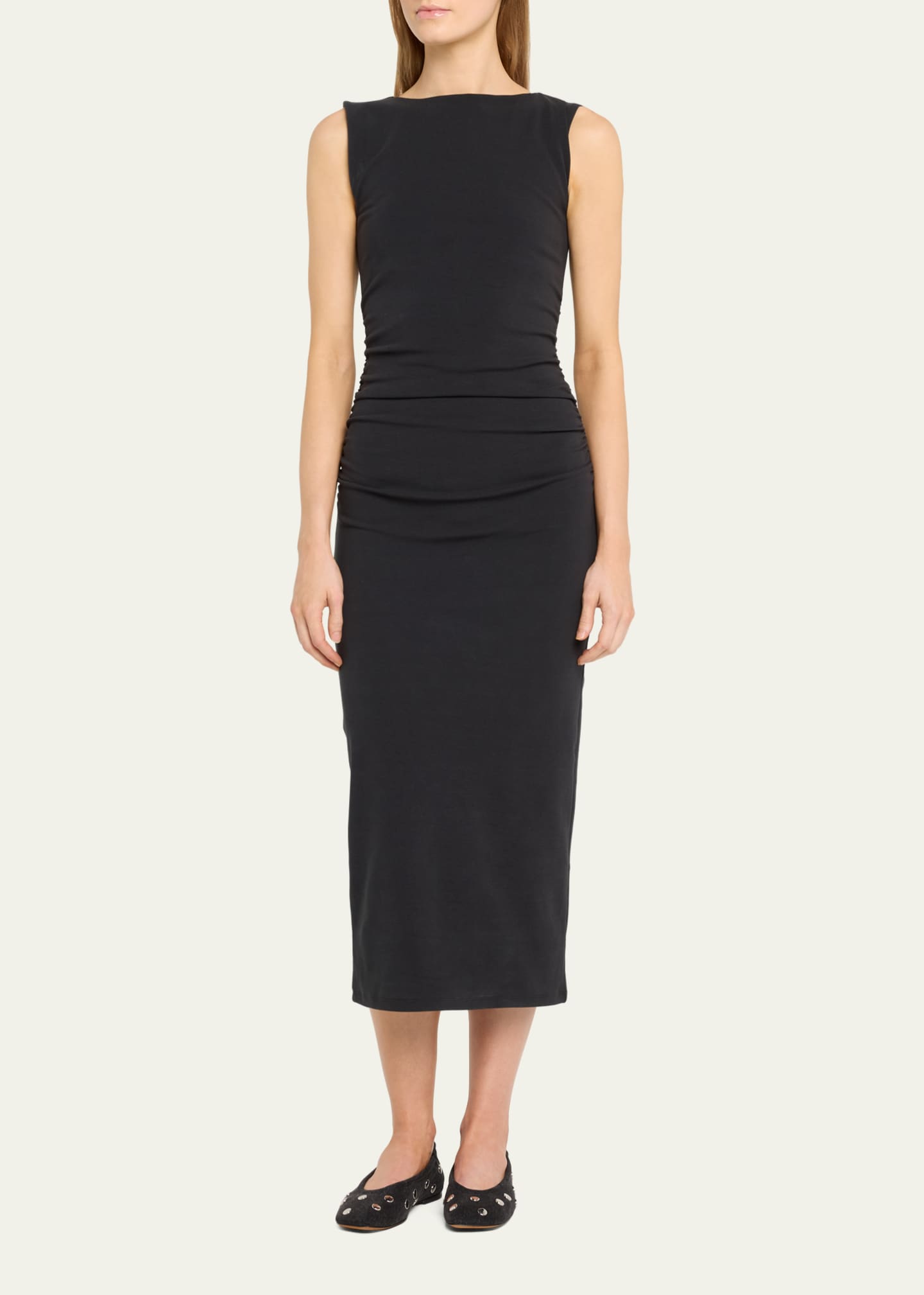 Veronica Beard Charissa High-Neck Midi Dress Image 4 of 5