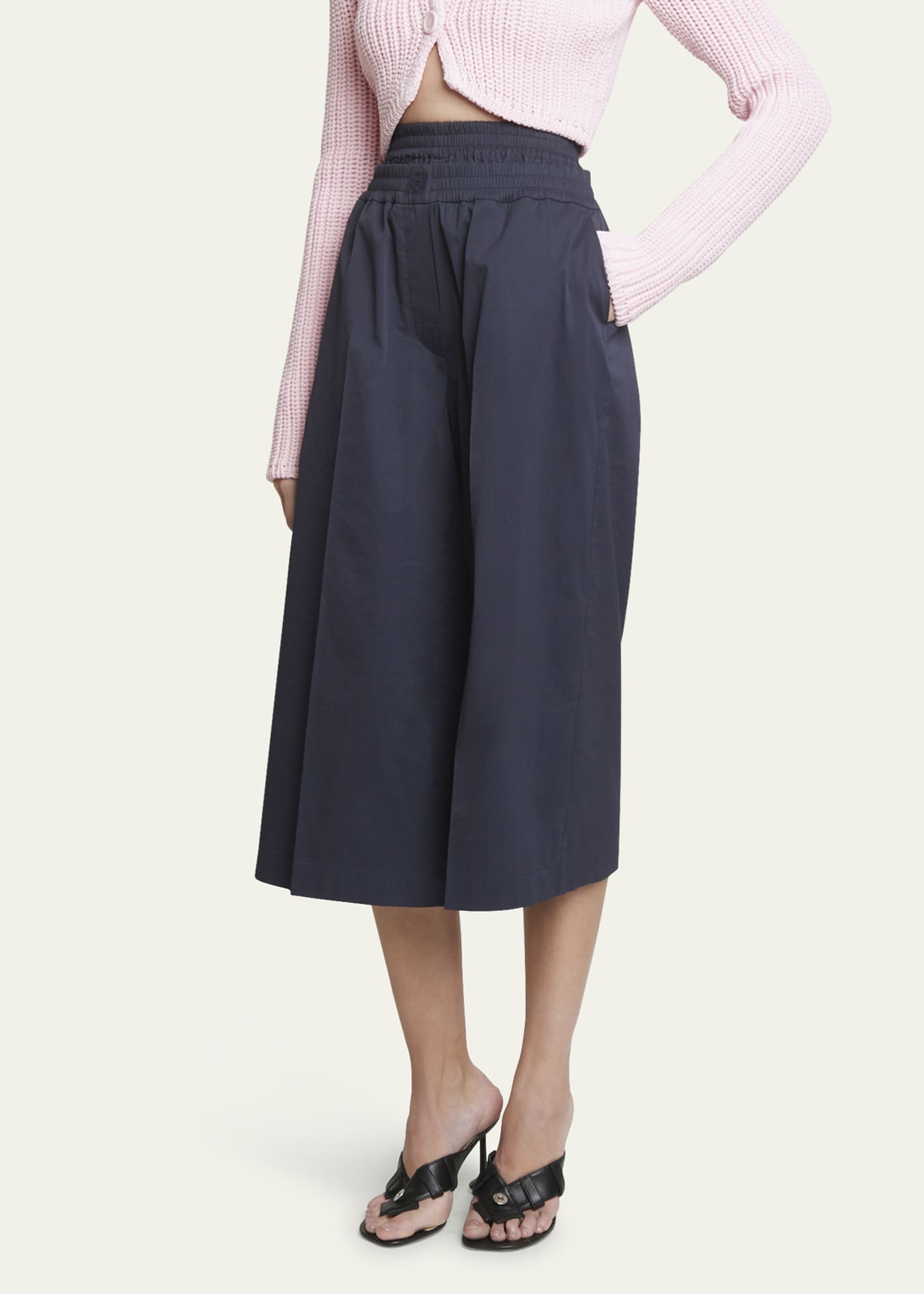 Loewe Double Waistband Wide-Leg Crop Trousers Image 4 of 5