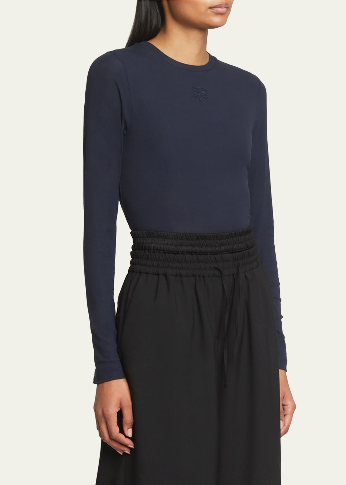 Haut Brodé Manches Longues Free People - Taille S Rouge - Style Bohème En Coton - Occasion Parfait état