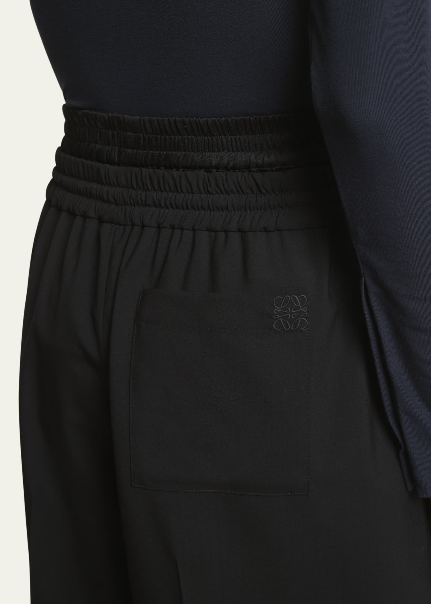 Loewe Cropped Double Waistband Wool Trousers Image 5 of 5