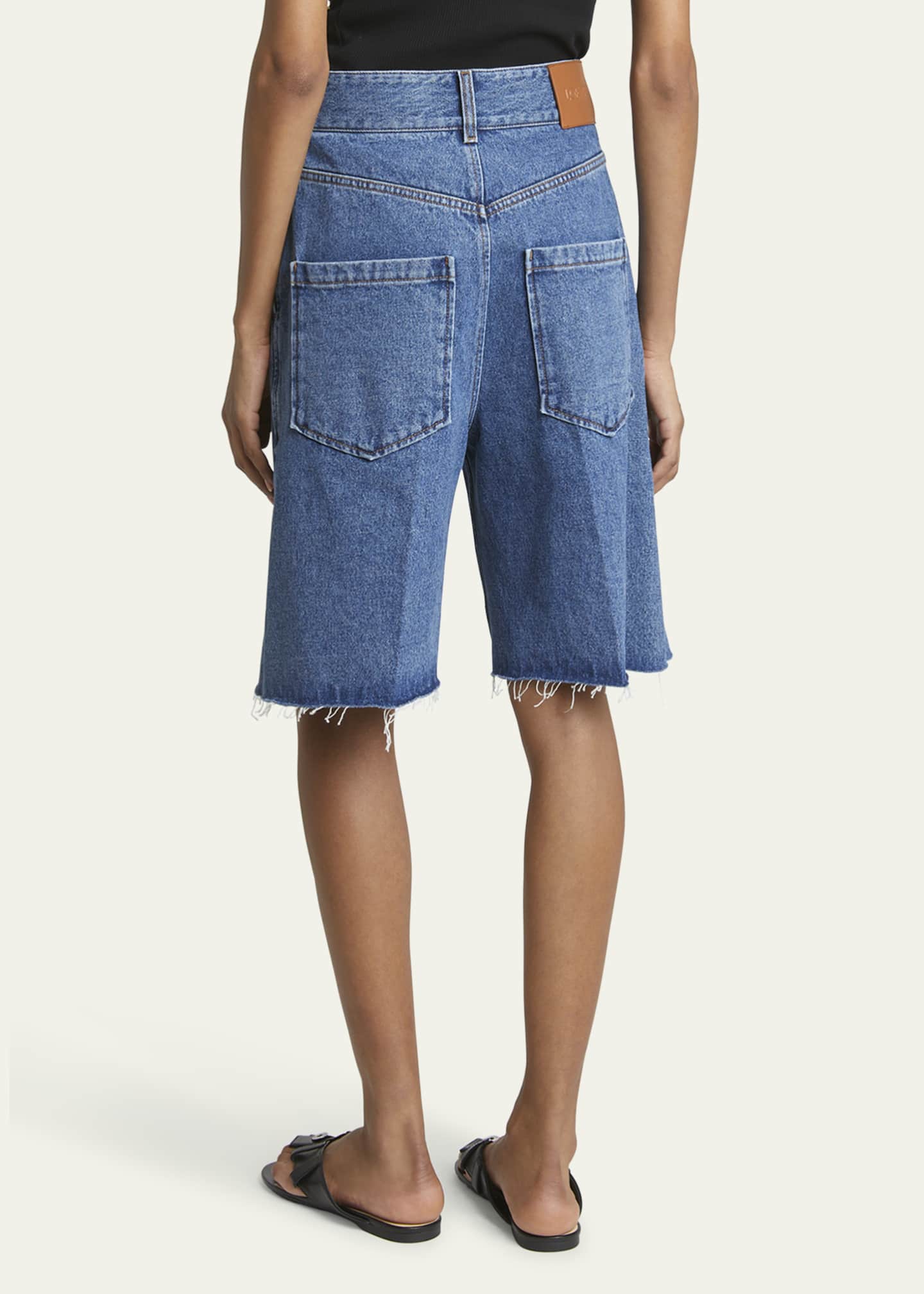 Loewe Anagram Long Denim Shorts Image 3 of 4