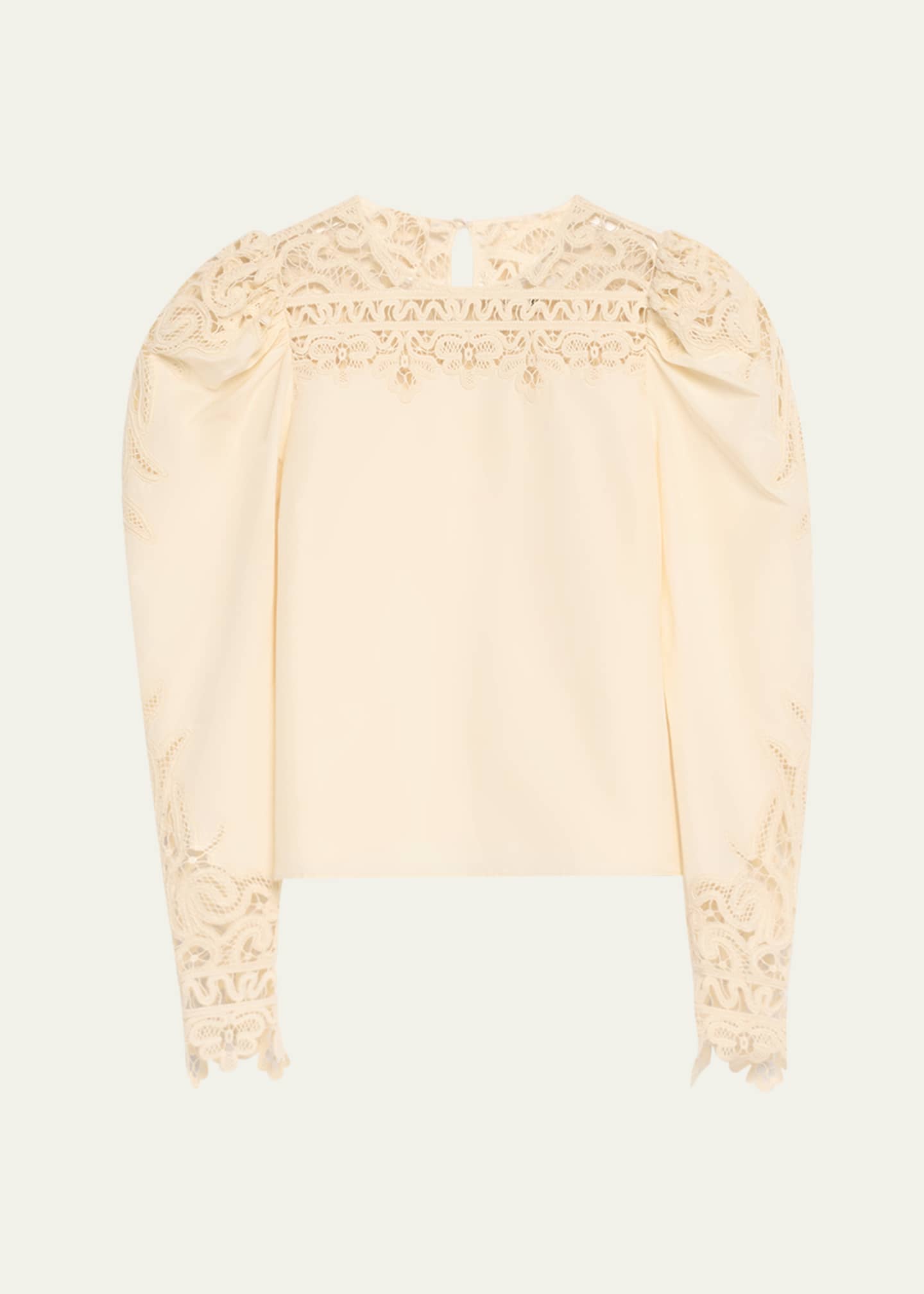 Ulla Johnson Aura Openwork Embroidered Cotton Silk Blouse Image 1 of 5