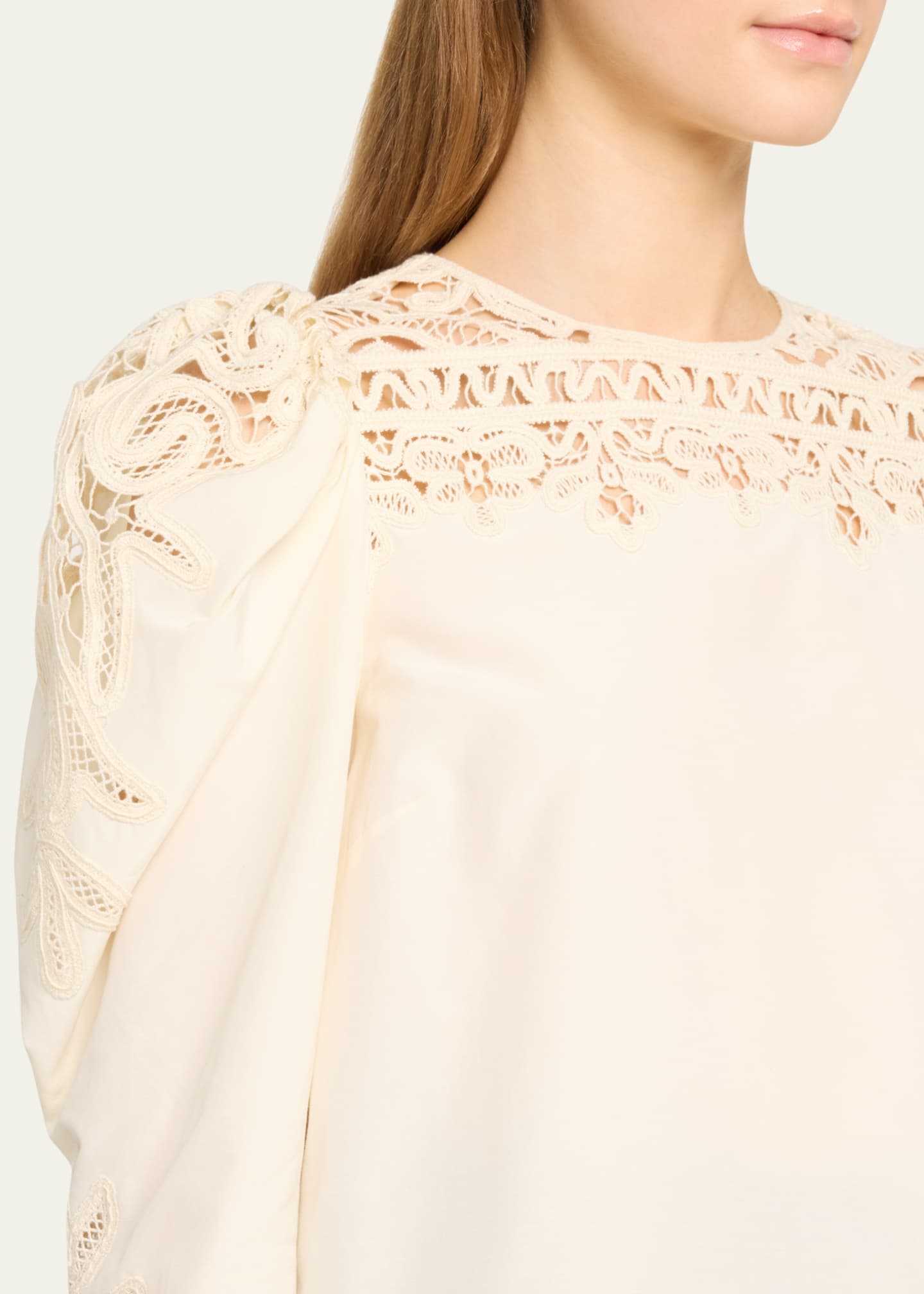 Ulla Johnson Aura Openwork Embroidered Cotton Silk Blouse Image 5 of 5