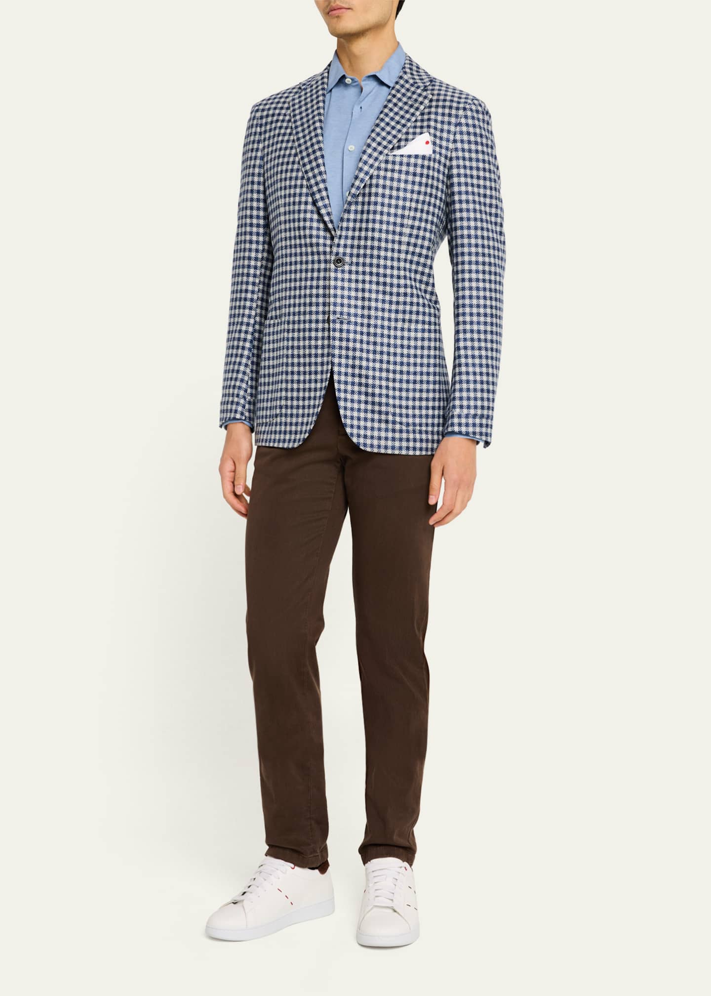 Kiton Men's Cashmere Check Sport Coat Image 2 of 8