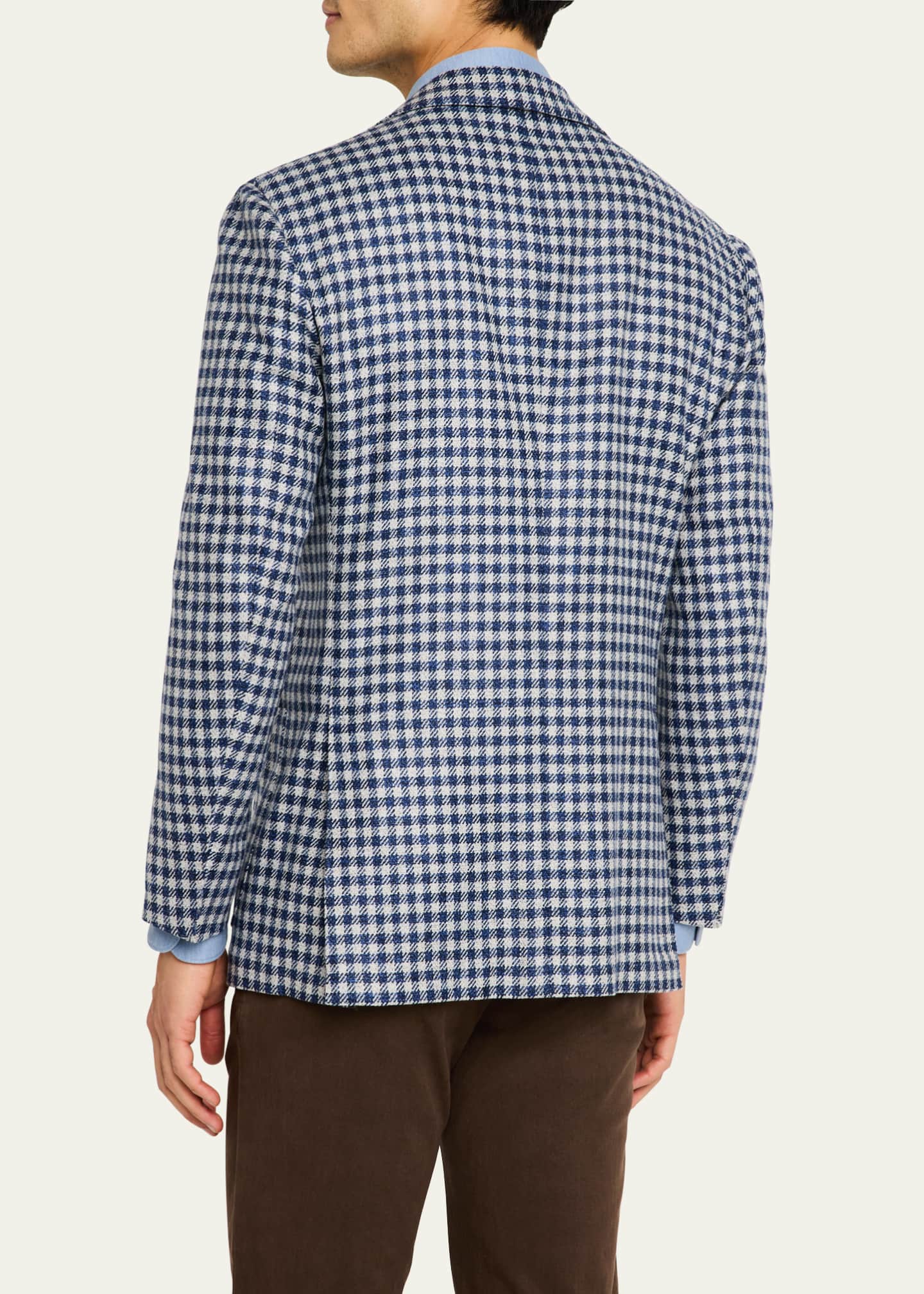 Kiton Men's Cashmere Check Sport Coat Image 3 of 8