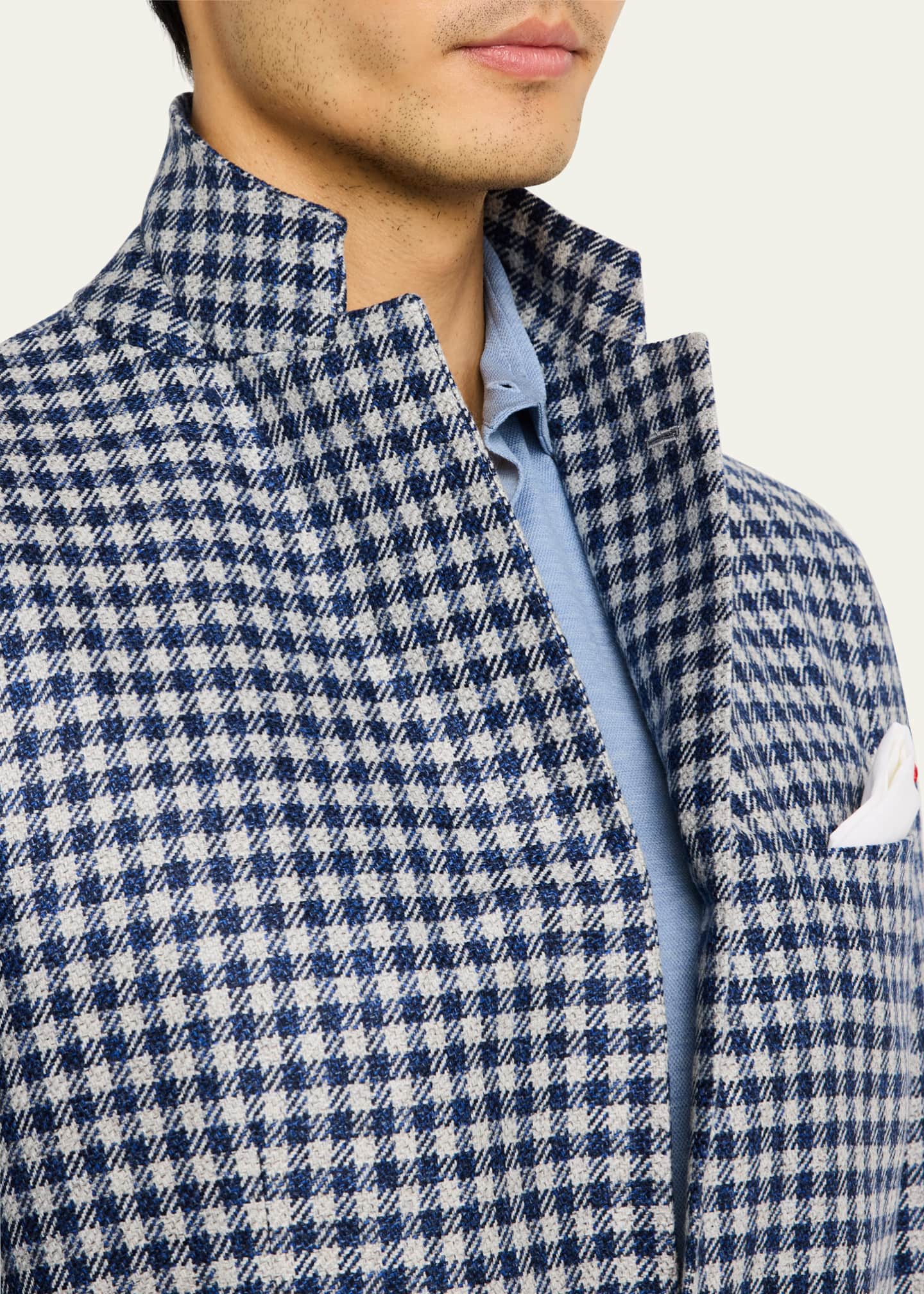 Kiton Men's Cashmere Check Sport Coat Image 7 of 8