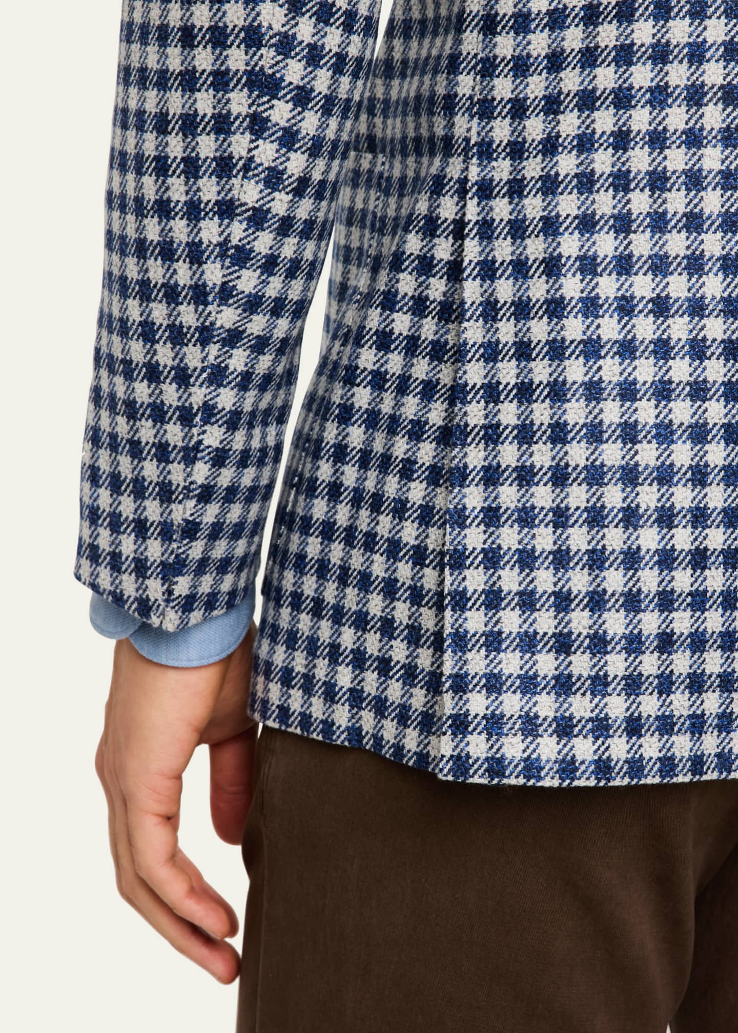 Kiton Men's Cashmere Check Sport Coat Image 8 of 8