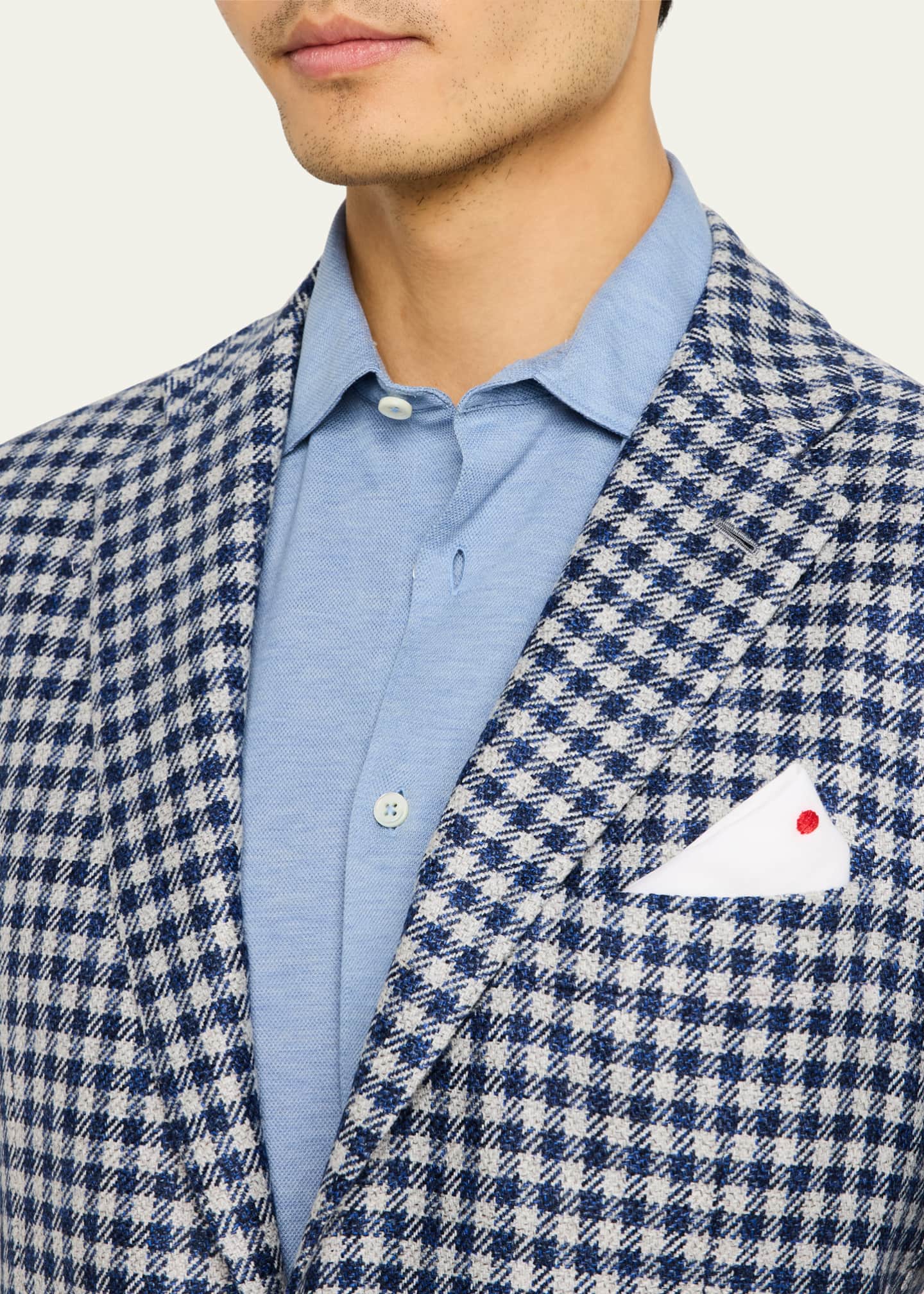 Kiton Men's Cashmere Check Sport Coat Image 5 of 8