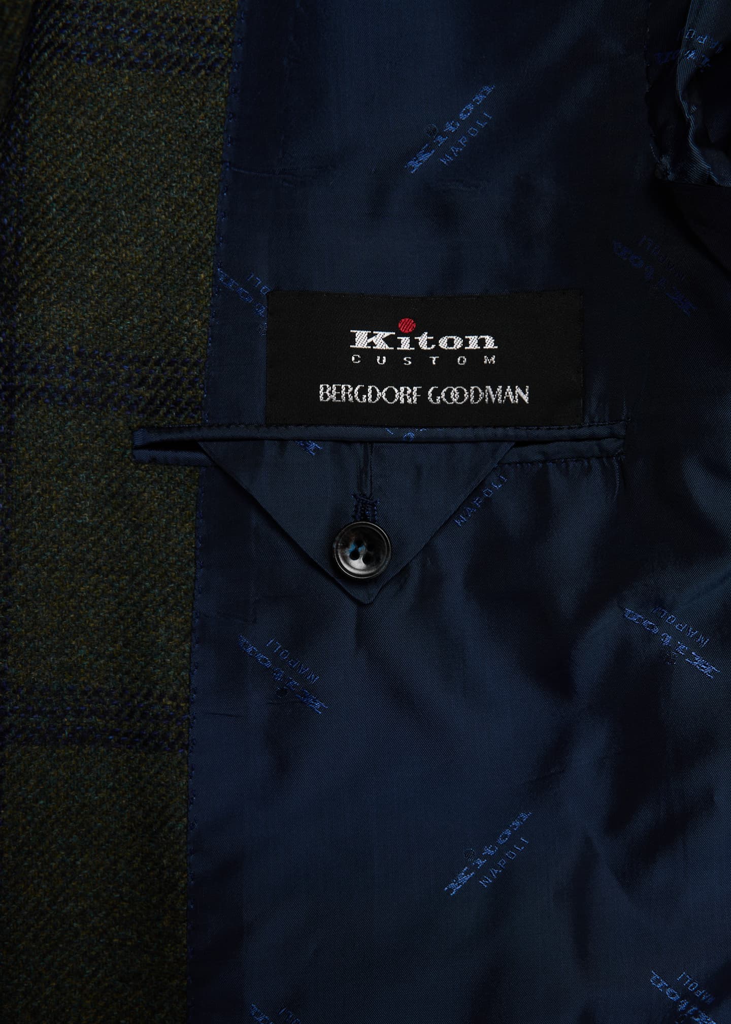 Kiton Men's Cashmere-Blend Windowpane Sport Coat Image 6 of 8