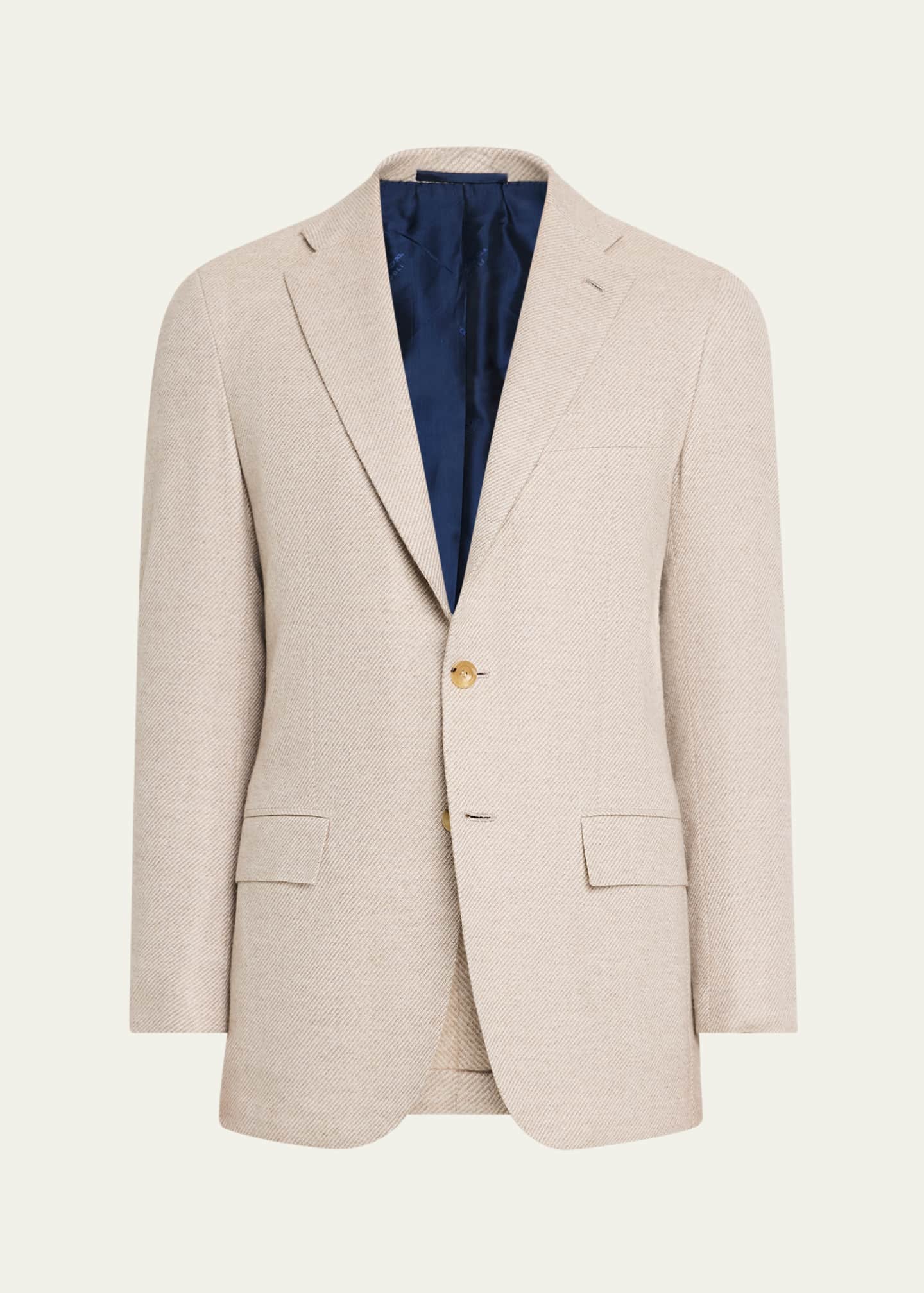 Kiton Men's Cashmere-Blend Twill Sport Coat Image 1 of 8