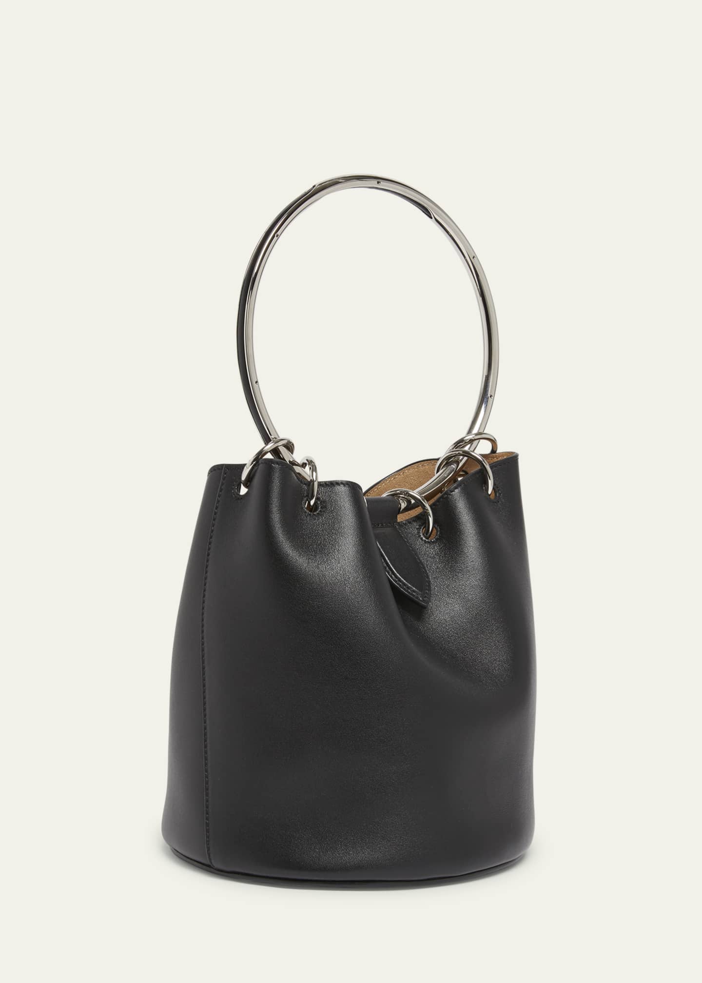 ALAIA Medium Ring Bucket Bag in Leather Image 3 of 5