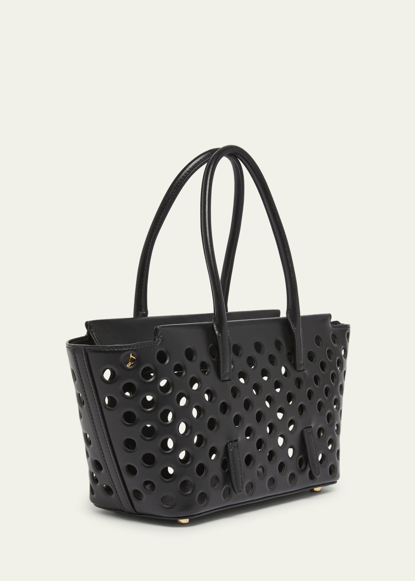 ALAIA Neo Mina 20 Perforated Top-Handle Bag in Leather Image 3 of 5