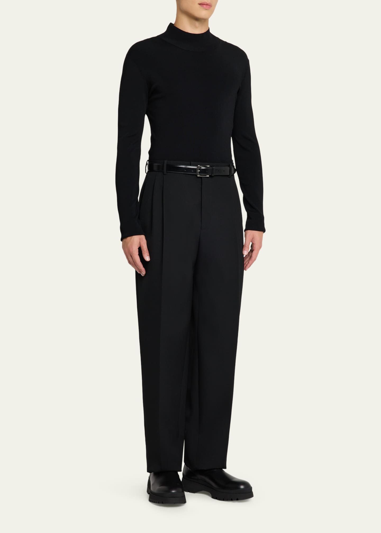 Prada Men's Brixxen Leather and Neoprene Chelsea Boots - Bergdorf