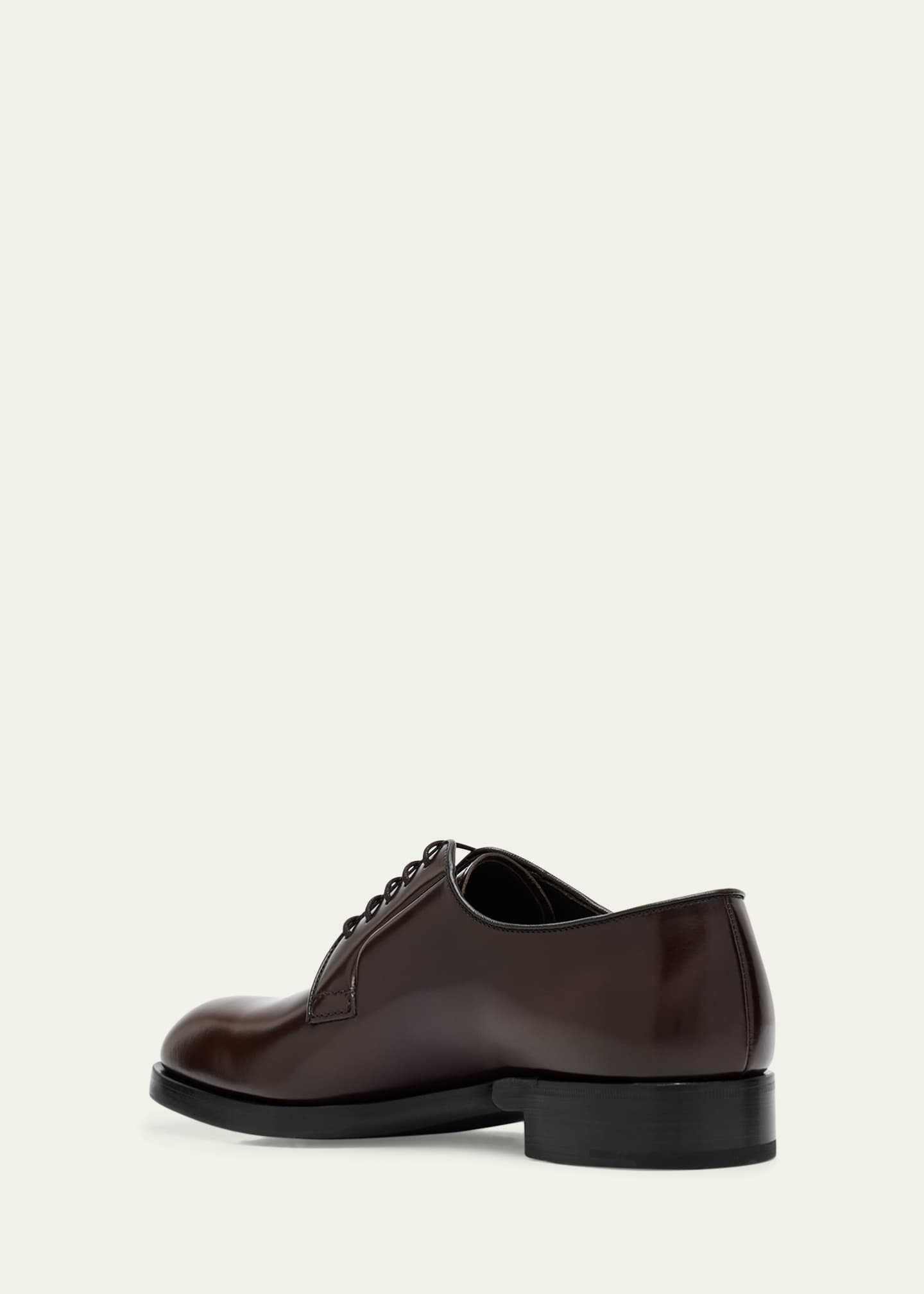 Prada Men's Brushed Leather Derby Shoes - Bergdorf Goodman