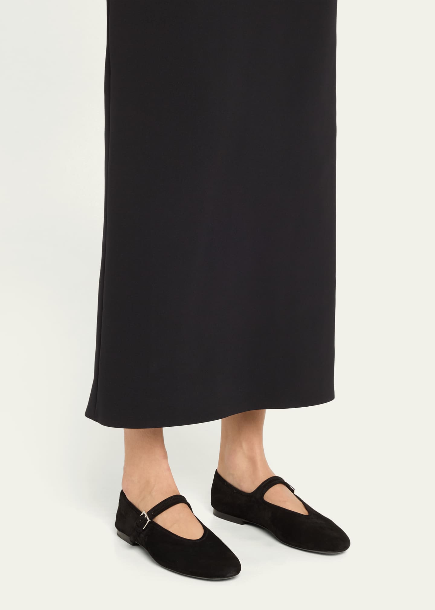 THE ROW Boheme Suede Mary Jane Ballerina Flats Image 2 of 5