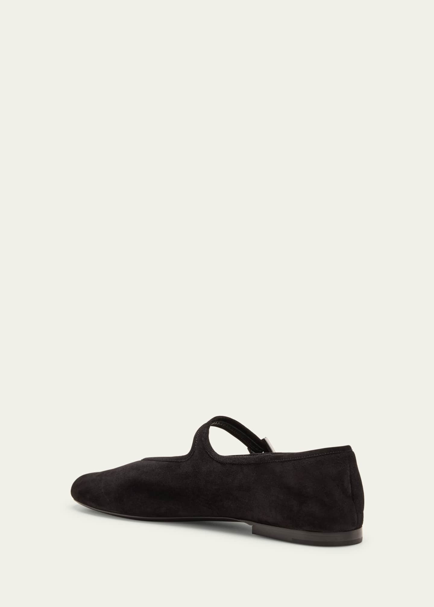 THE ROW Boheme Suede Mary Jane Ballerina Flats Image 4 of 5