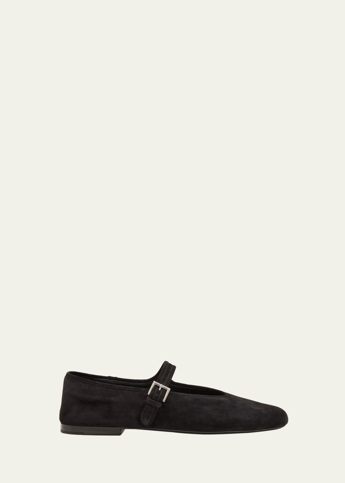THE ROW Boheme Suede Mary Jane Ballerina Flats Image 1 of 5