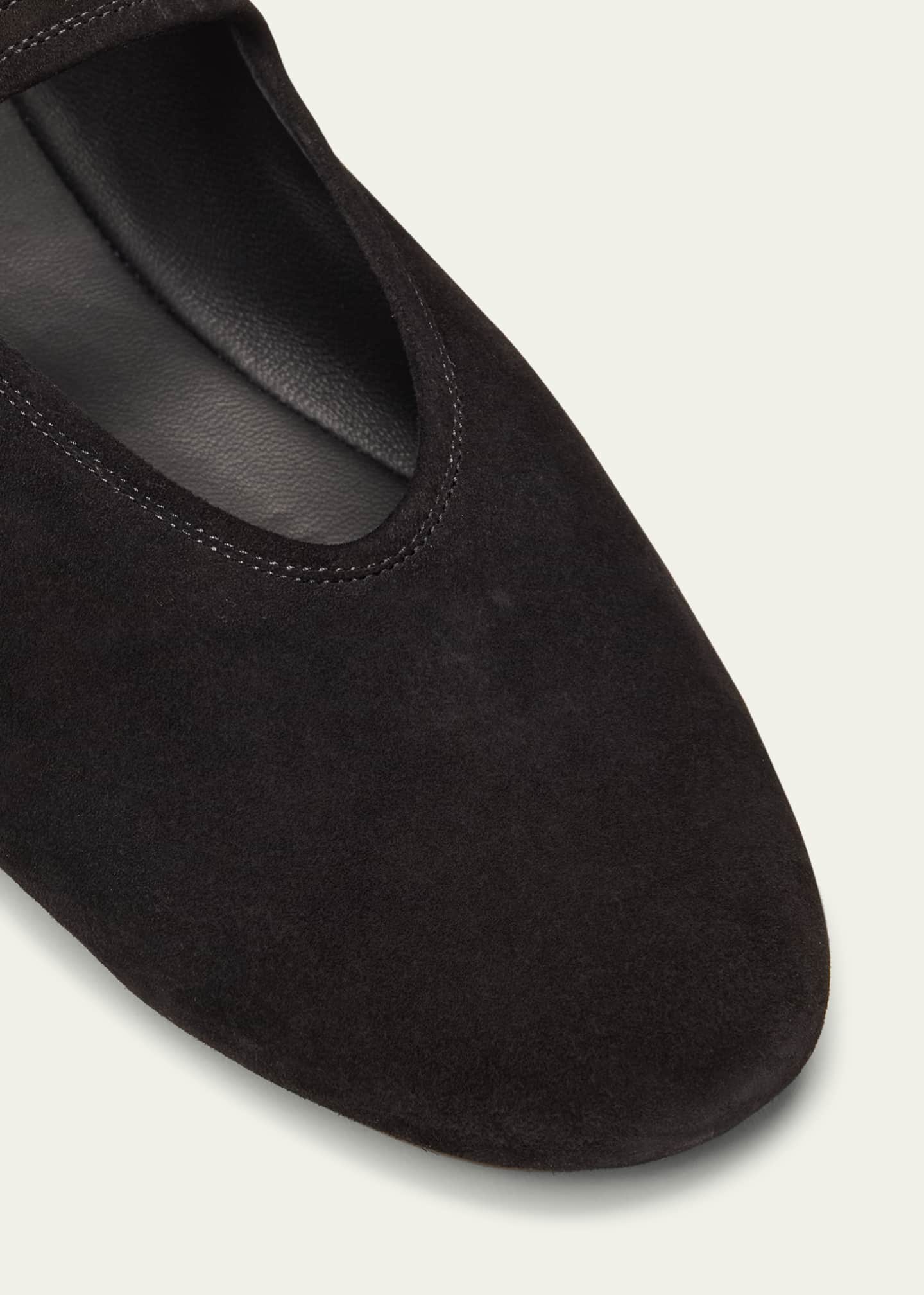 THE ROW Boheme Suede Mary Jane Ballerina Flats Image 5 of 5