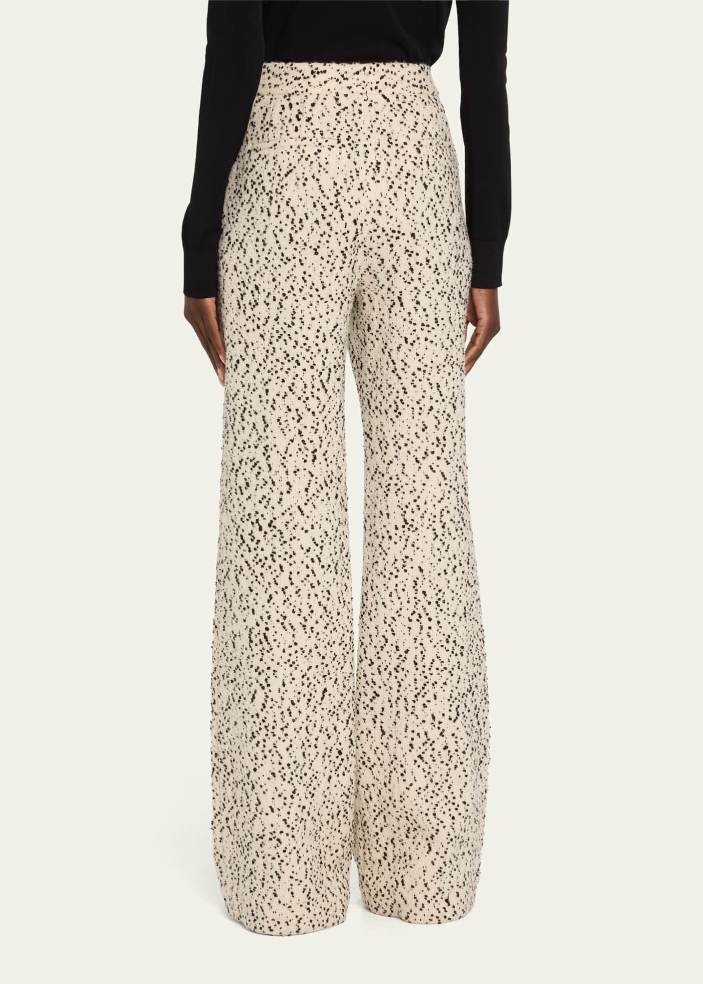 Adam Lippes Dalmatian Tweed Wide-Leg Pants Image 3 of 5