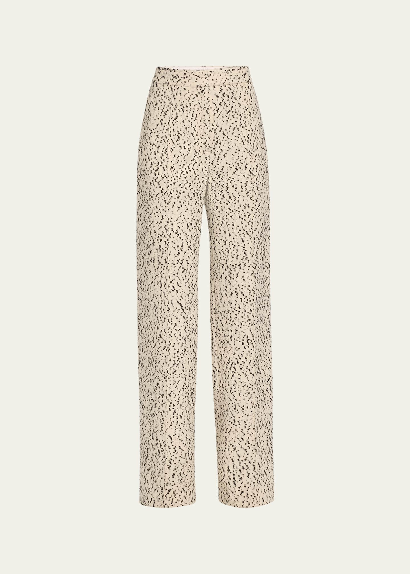 Adam Lippes Dalmatian Tweed Wide-Leg Pants Image 1 of 5