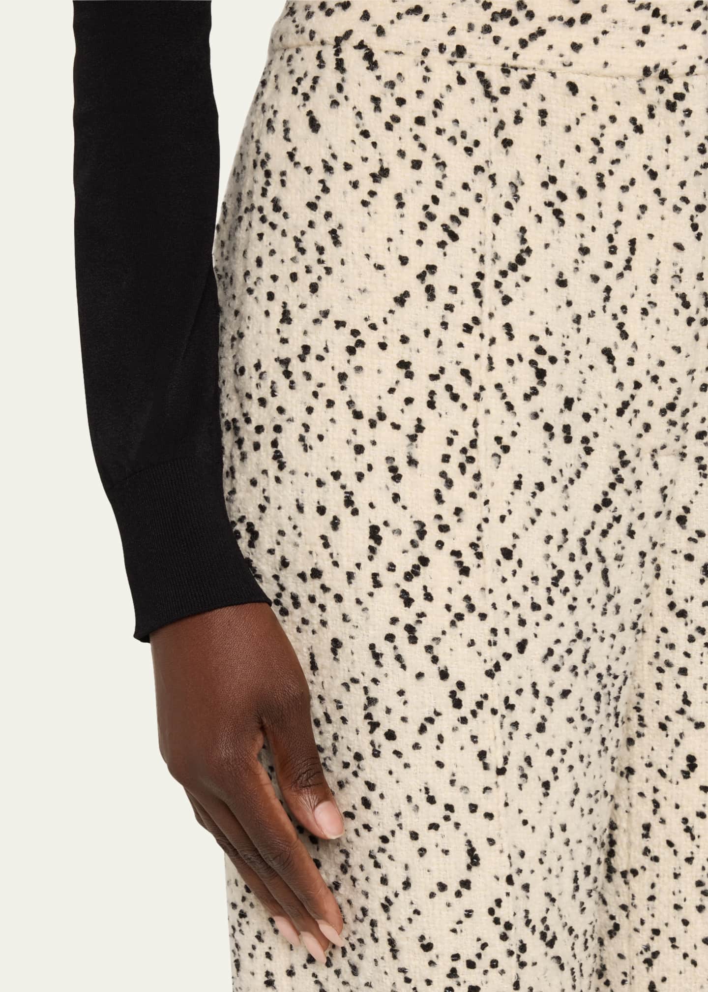 Adam Lippes Dalmatian Tweed Wide-Leg Pants Image 5 of 5