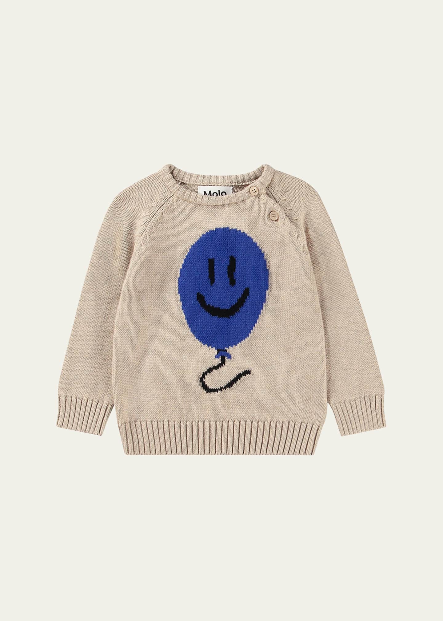Molo Girl s Bless Happy Face Sweater Size 6M 2