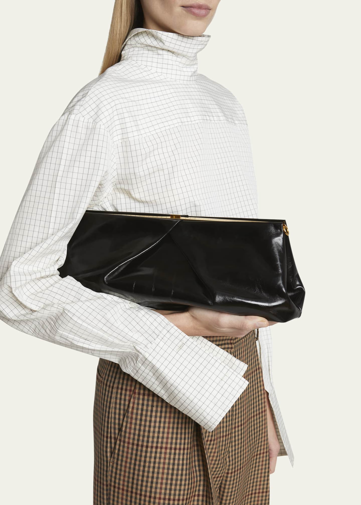 Dries Van Noten Crisp Leather Clutch Bag Image 2 of 5
