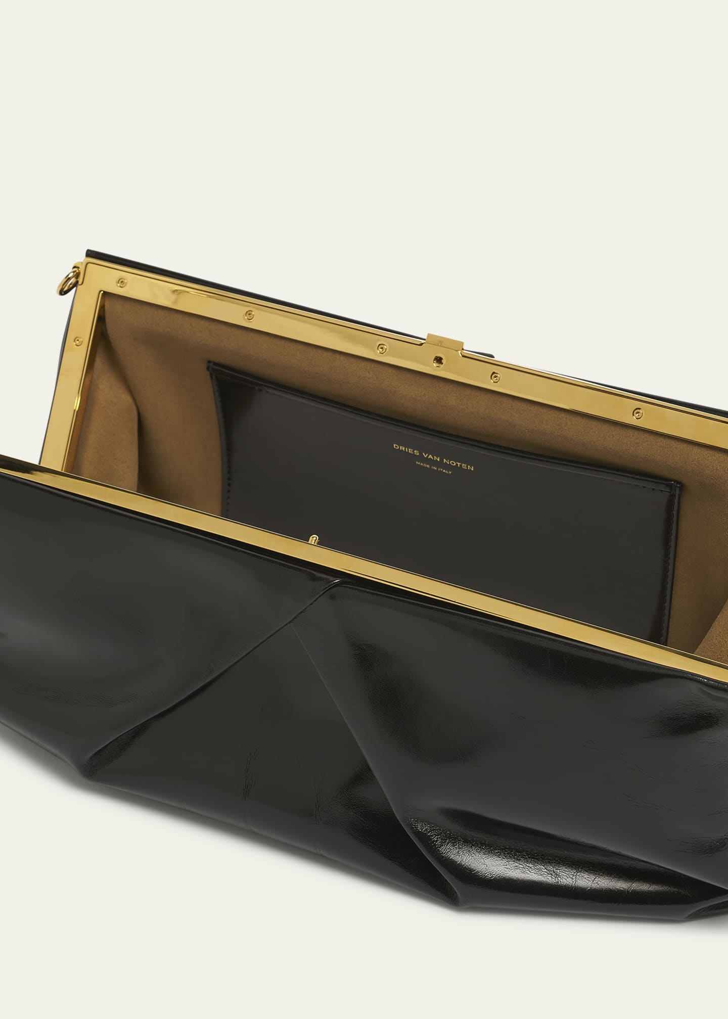 Dries Van Noten Crisp Leather Clutch Bag Image 4 of 5