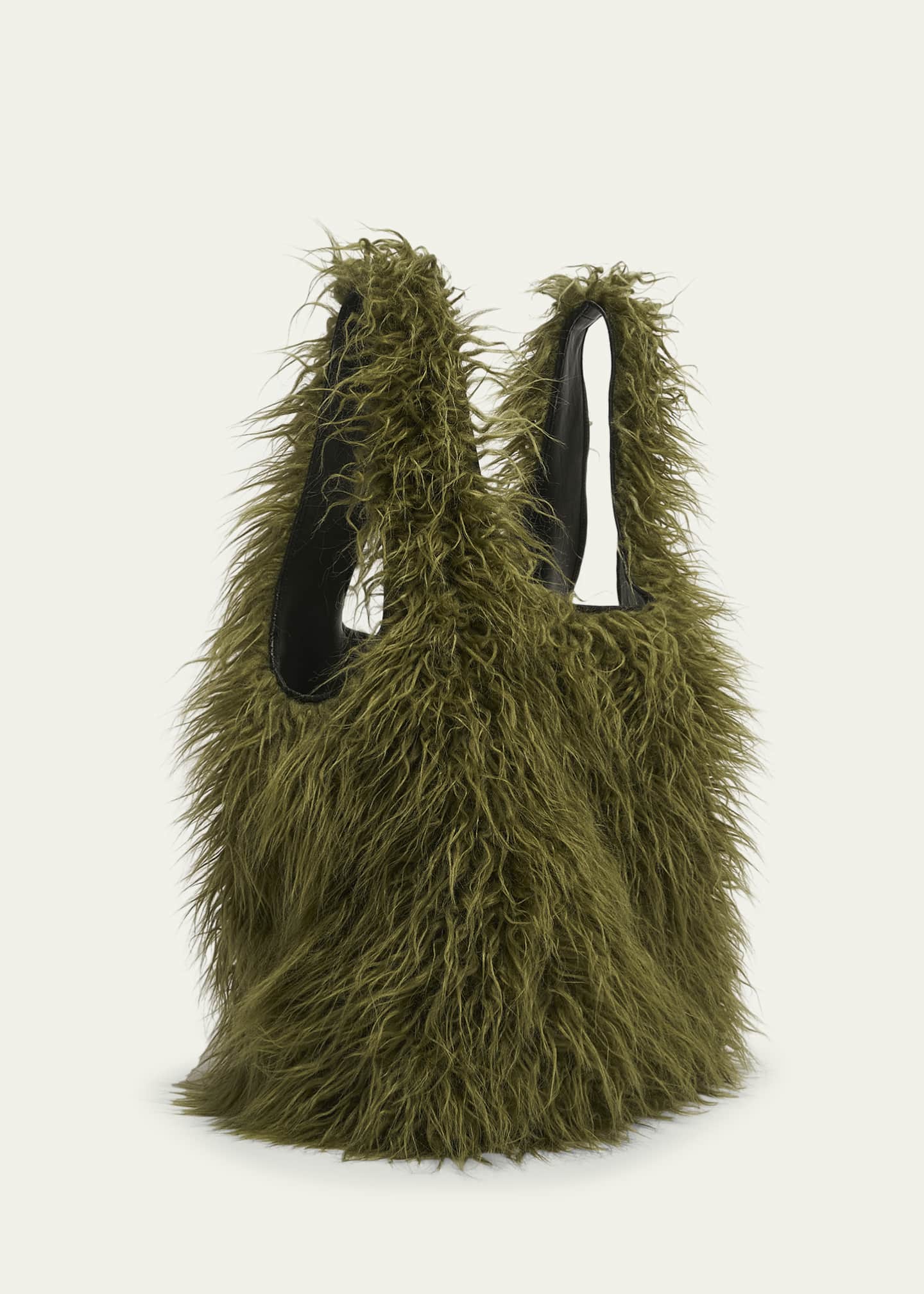 Dries Van Noten Marche Fuzzy Hobo Bag