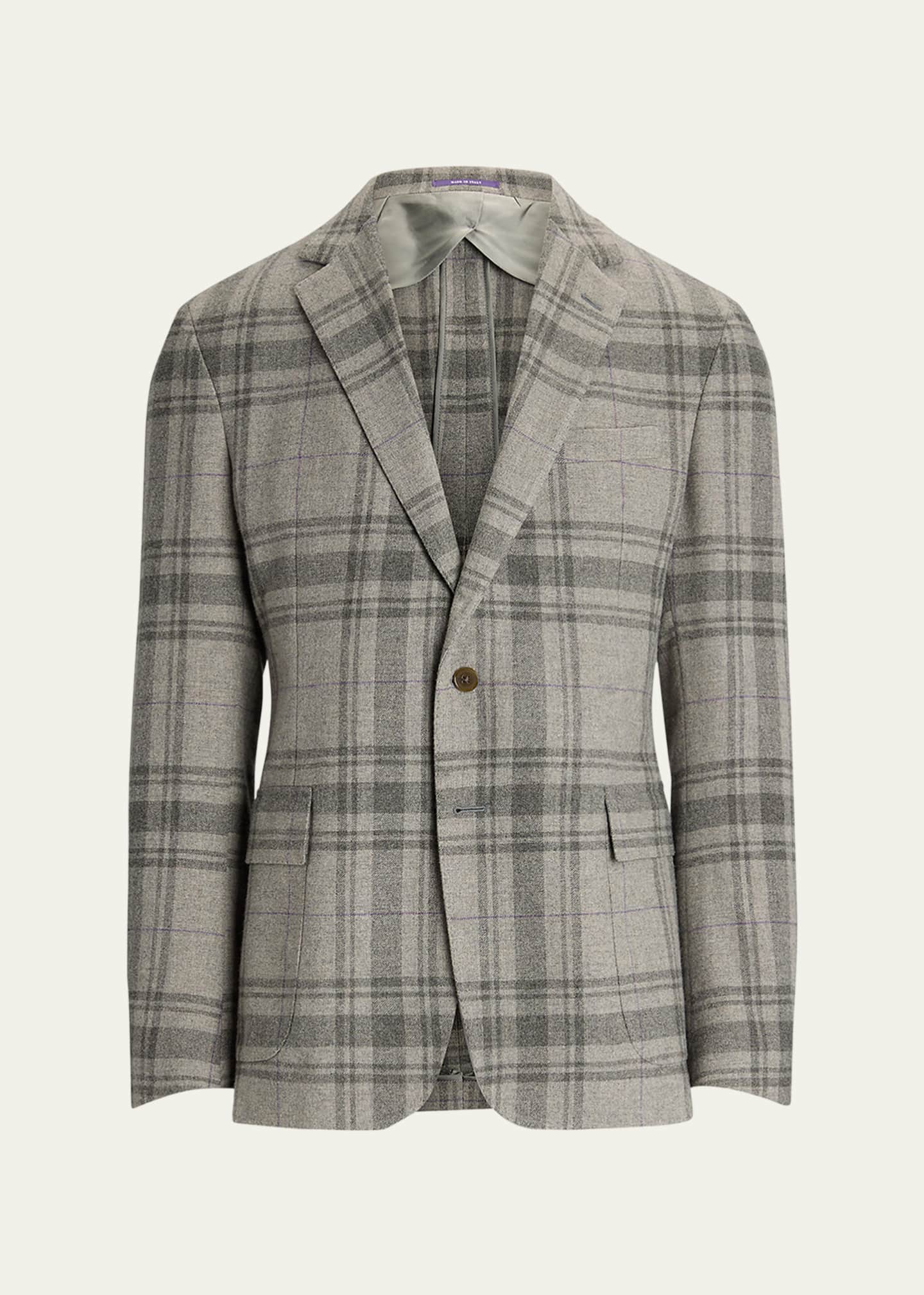 Ralph Lauren Purple Label Men s Hadley Hand Tailored Plaid Wool Jacket
