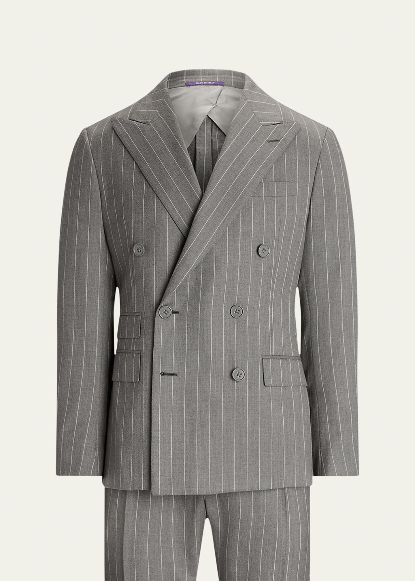 Ralph Lauren Purple Label Men's Kent Hand-Tailored Pinstripe Wool Suit ...