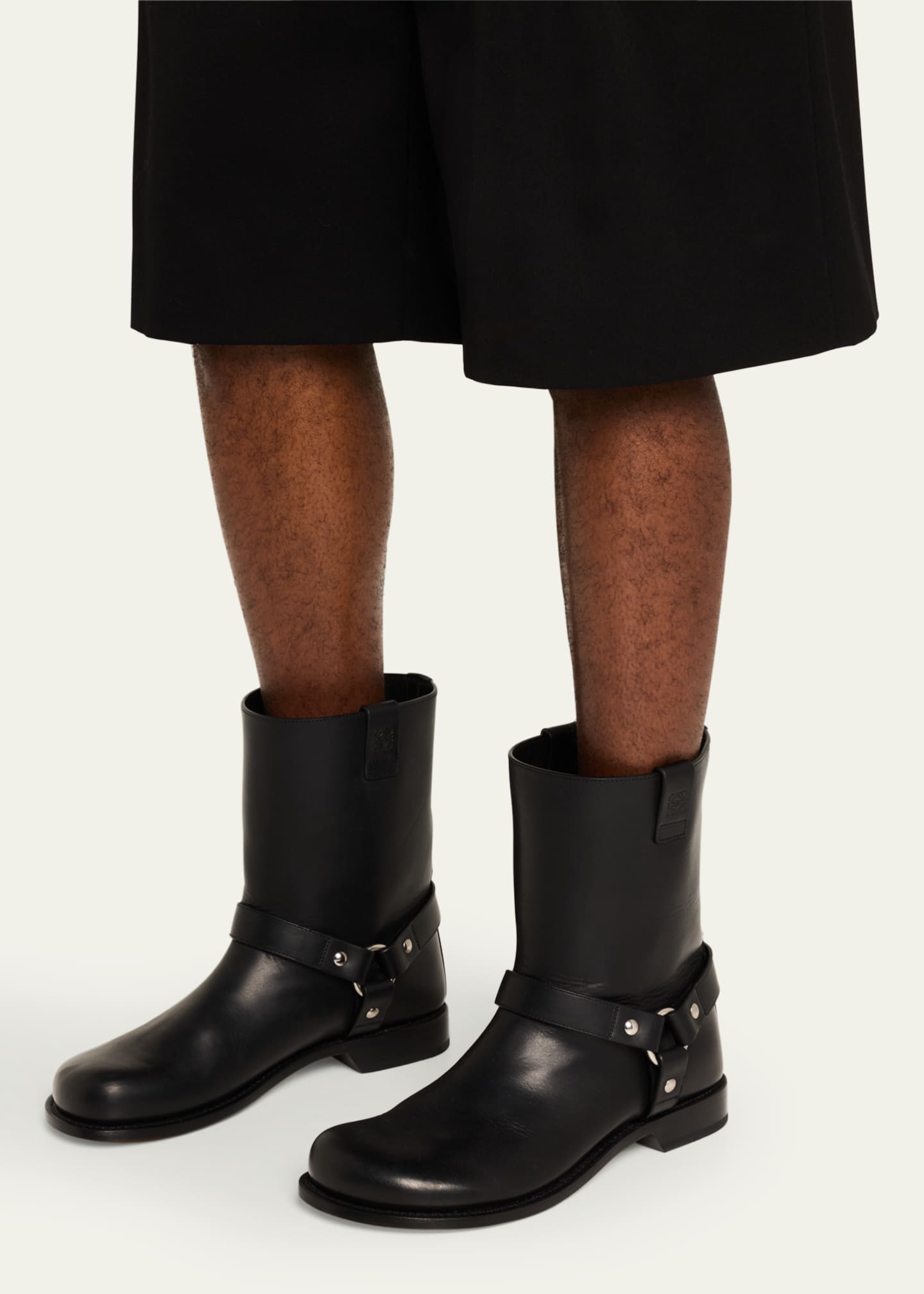 Loewe Men's Campo Leather Biker Boots Image 2 of 5