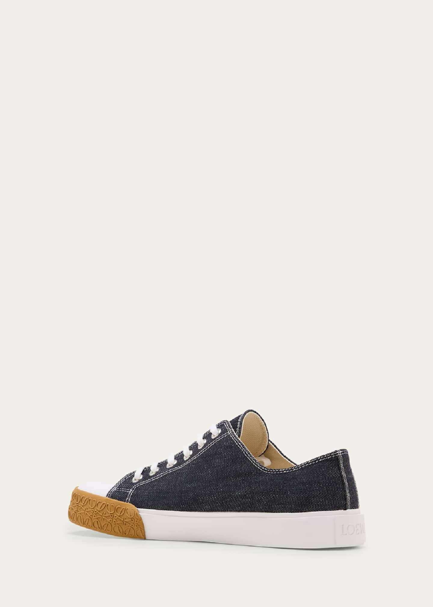 Loewe Men's Retro Cotton Lace-Up Sneakers Image 4 of 5