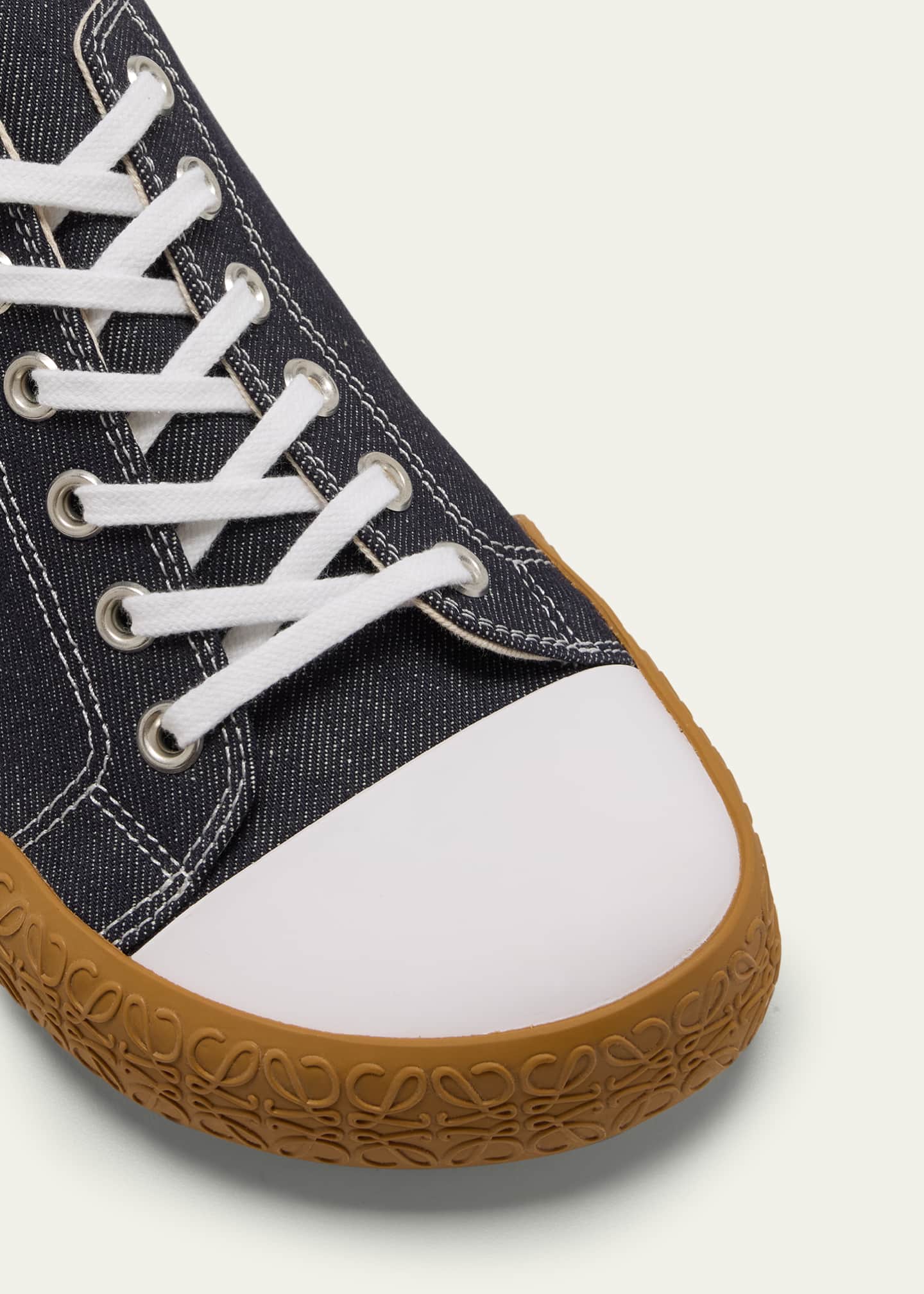 Loewe Men's Retro Cotton Lace-Up Sneakers Image 5 of 5