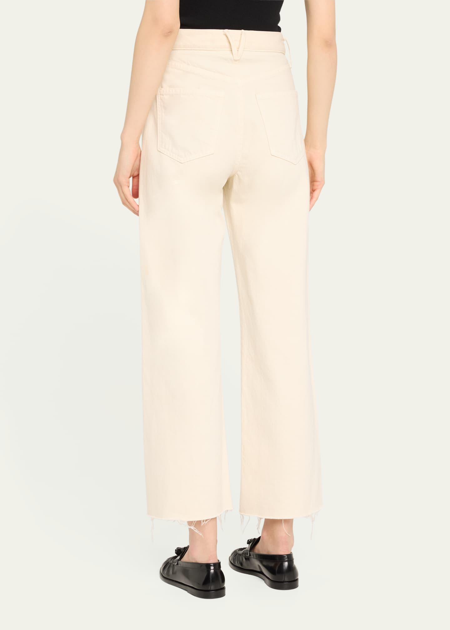 Veronica Beard Taylor Cropped High-Rise Wide Jeans Image 3 of 5