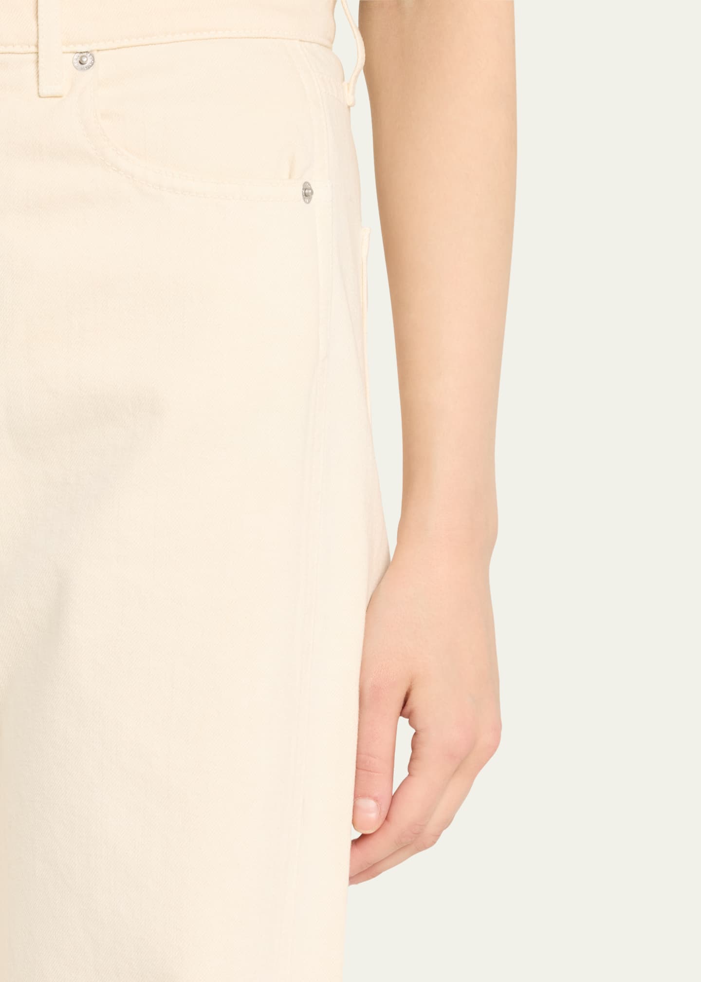 Veronica Beard Taylor Cropped High-Rise Wide Jeans Image 5 of 5